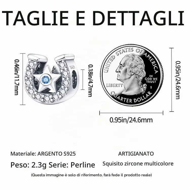 TINSLO Bead Charm Ciondolo Argento Sterling 925 con Cubic Zirconia per Braccialetti e Collane Europei - immagine 3
