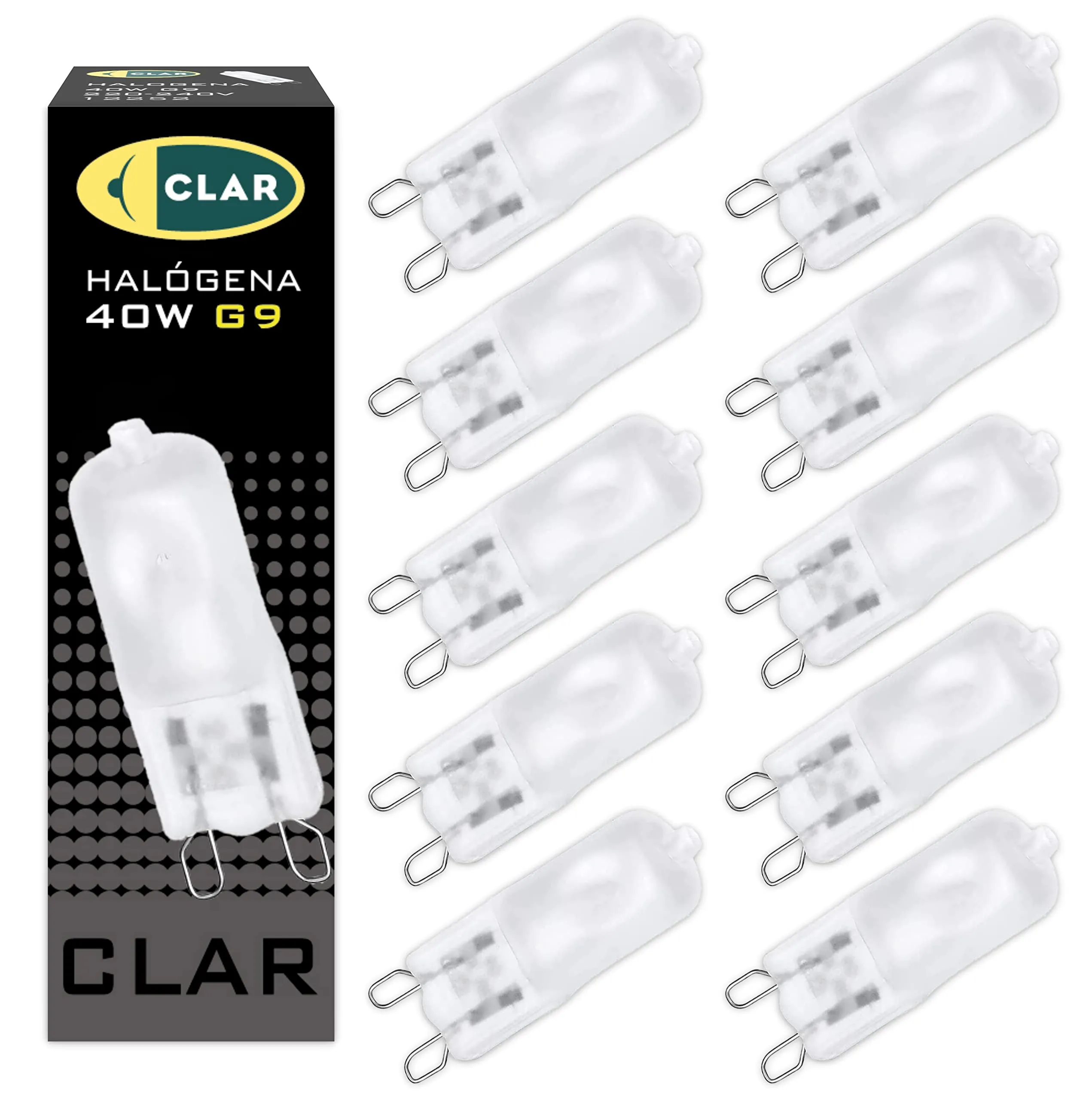CLAR Lampadina Alogena G9 40W (Confezione da 10) - immagine 1