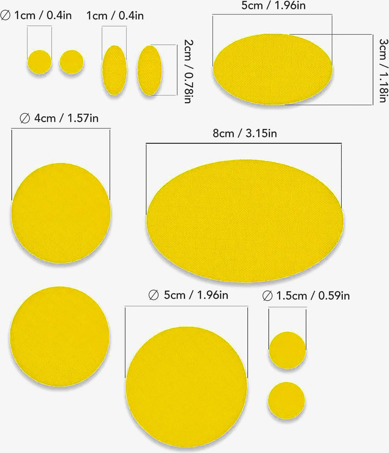 aZengear Toppe di Riparazione Impermeabili per Piumino e Tenda, 11 Pezzi, Giallo - immagine 3