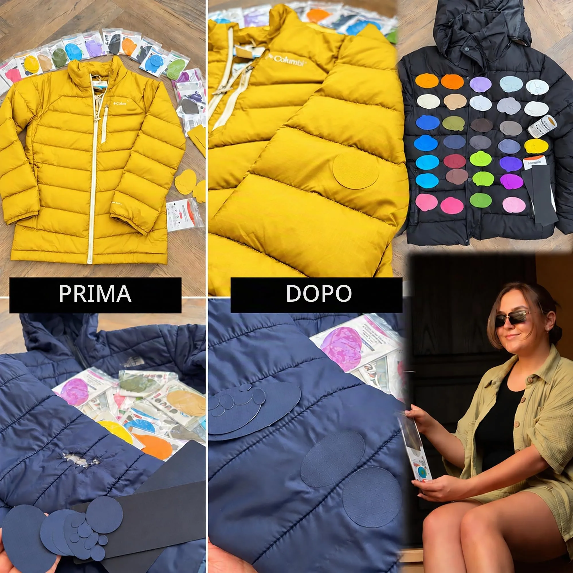 aZengear Toppe di Riparazione Impermeabili per Piumino e Tenda, 11 Pezzi, Giallo - immagine 8