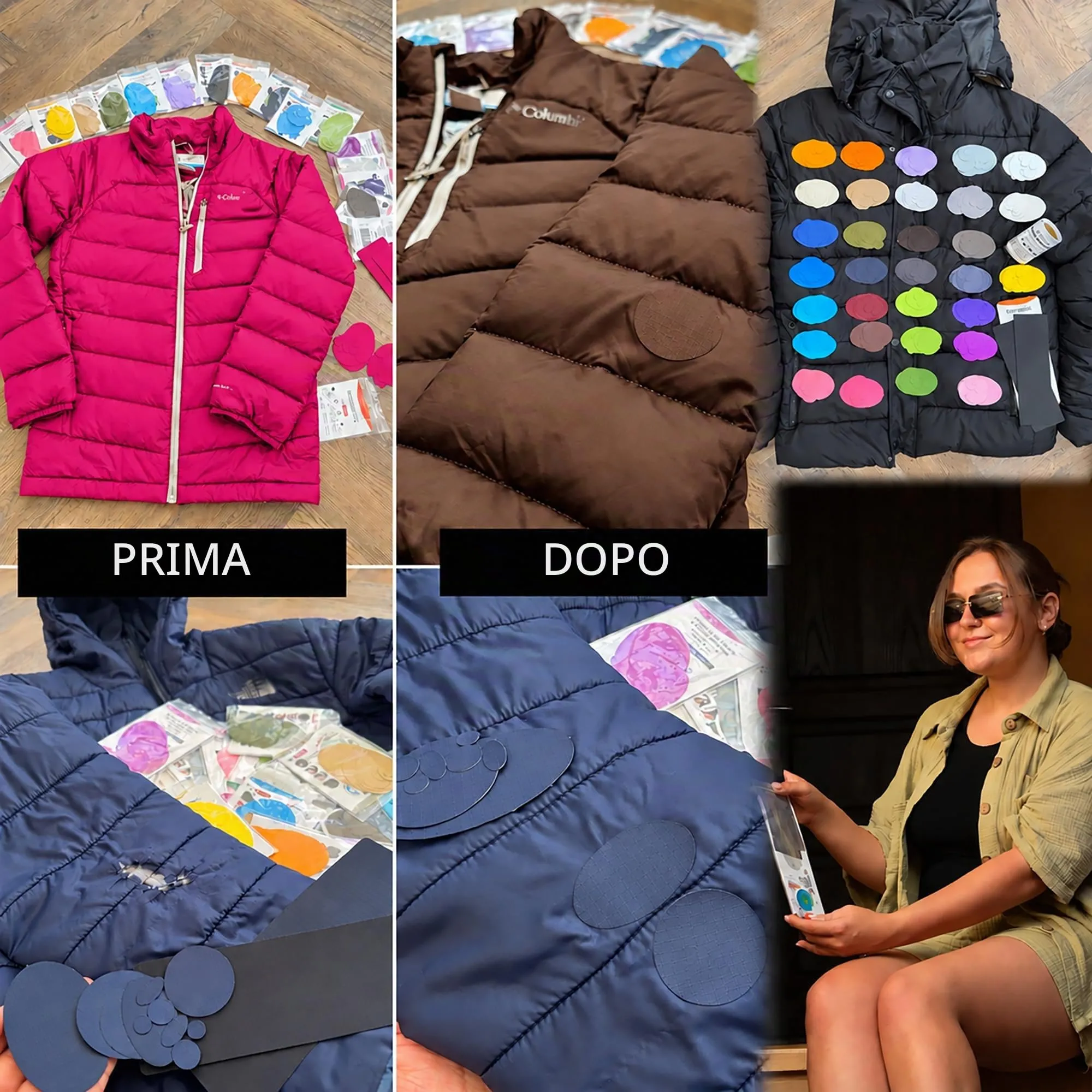 aZengear Toppe di Riparazione Impermeabili per Piumino e Tenda, 11 Pezzi, Rosa Scuro - immagine 8