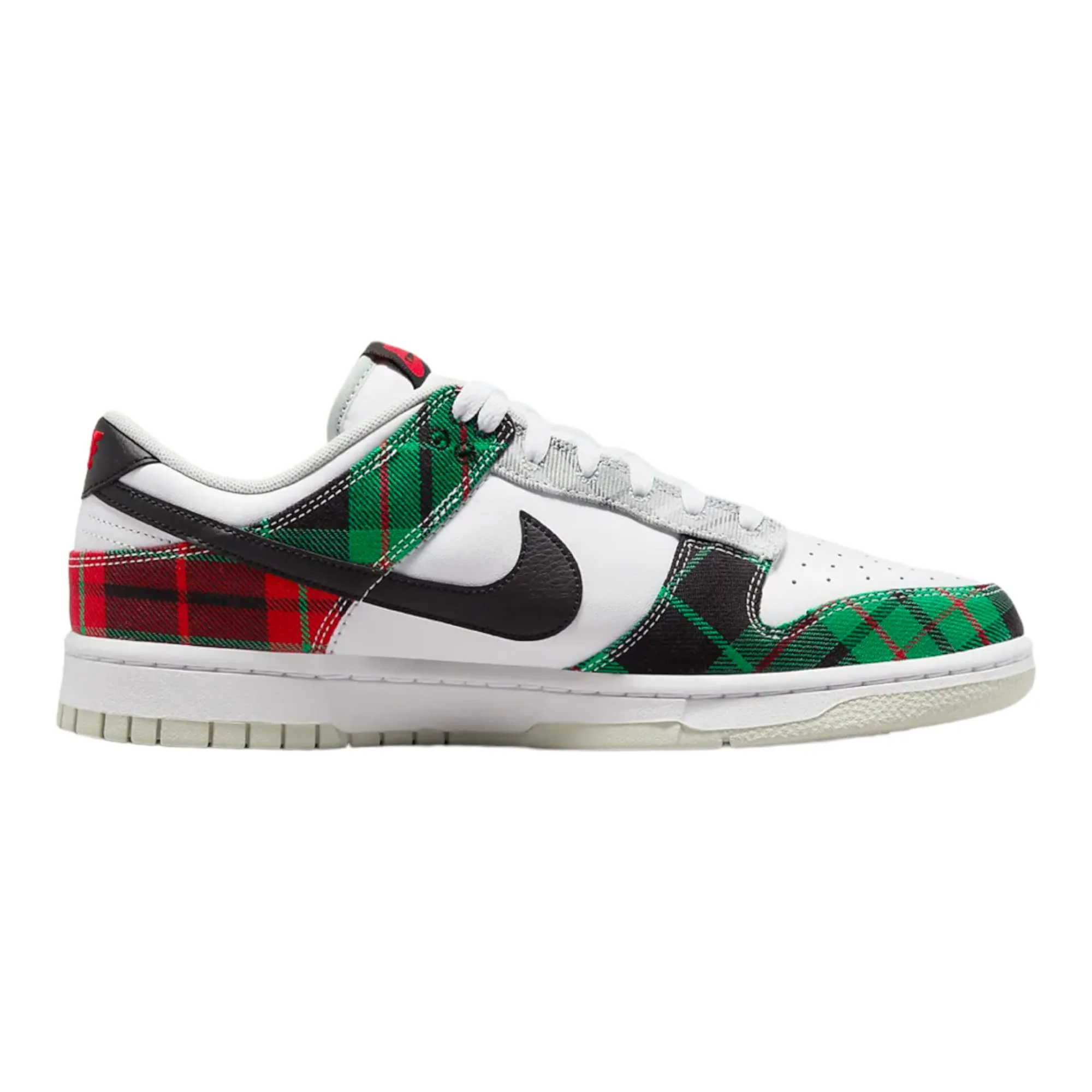 Nike Dunk Low Bianco Nero Rosso Verde DV0827-100 - immagine 2