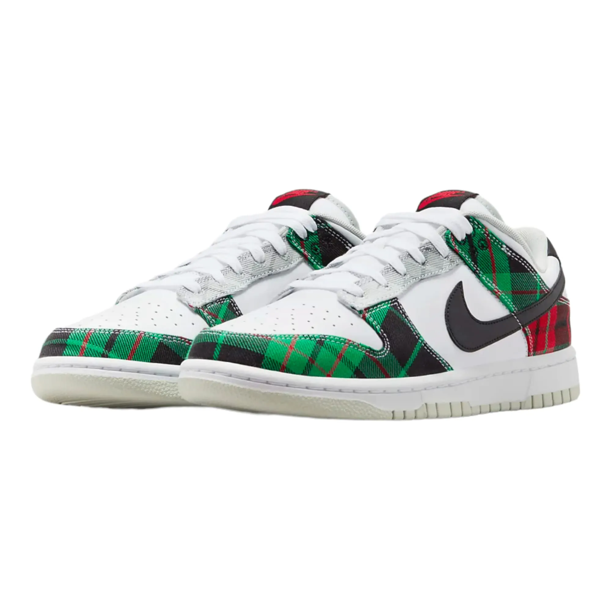 Nike Dunk Low Bianco Nero Rosso Verde DV0827-100 - immagine 3