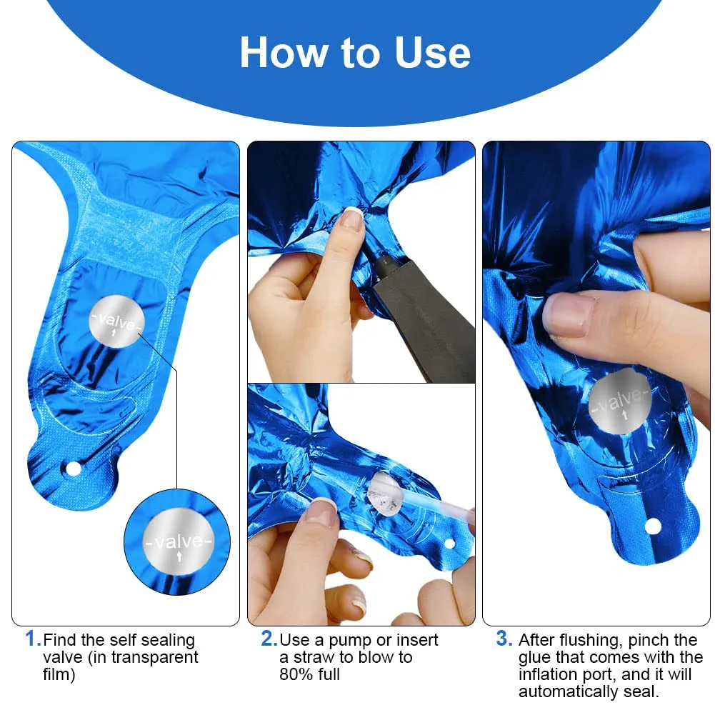 OFFCUP Palloncini Numero 21 Blu, 101 cm - immagine 4