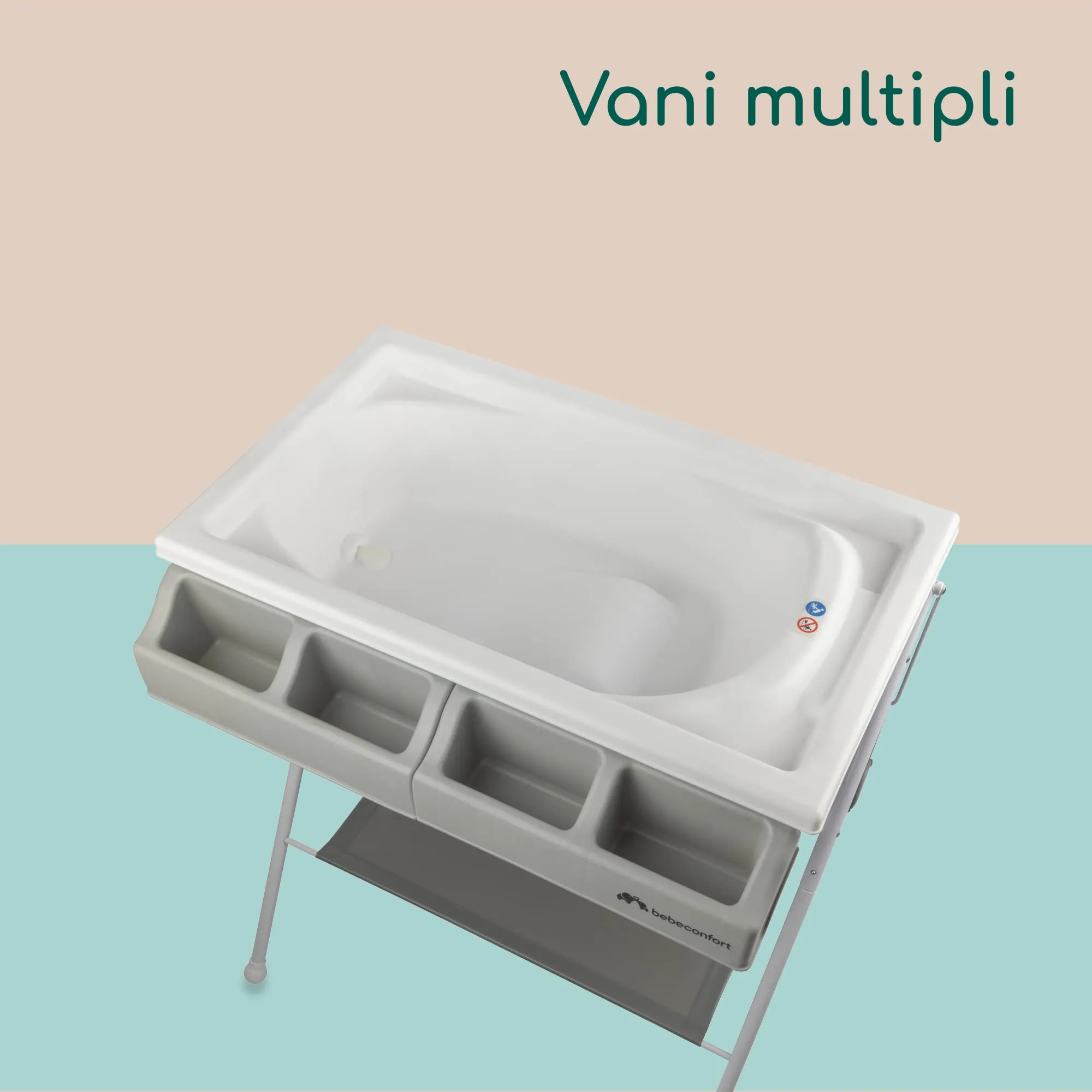 Bebeconfort Baltic Bagnetto Fasciatoio 2 in 1, 0-12 Mesi, Grey Mist - immagine 5