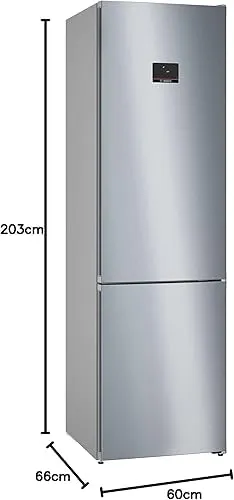 Bosch Serie 6 KGN394ICF Total No Frost Fridge Freezer, 203x60 cm, Acciaio - immagine 2