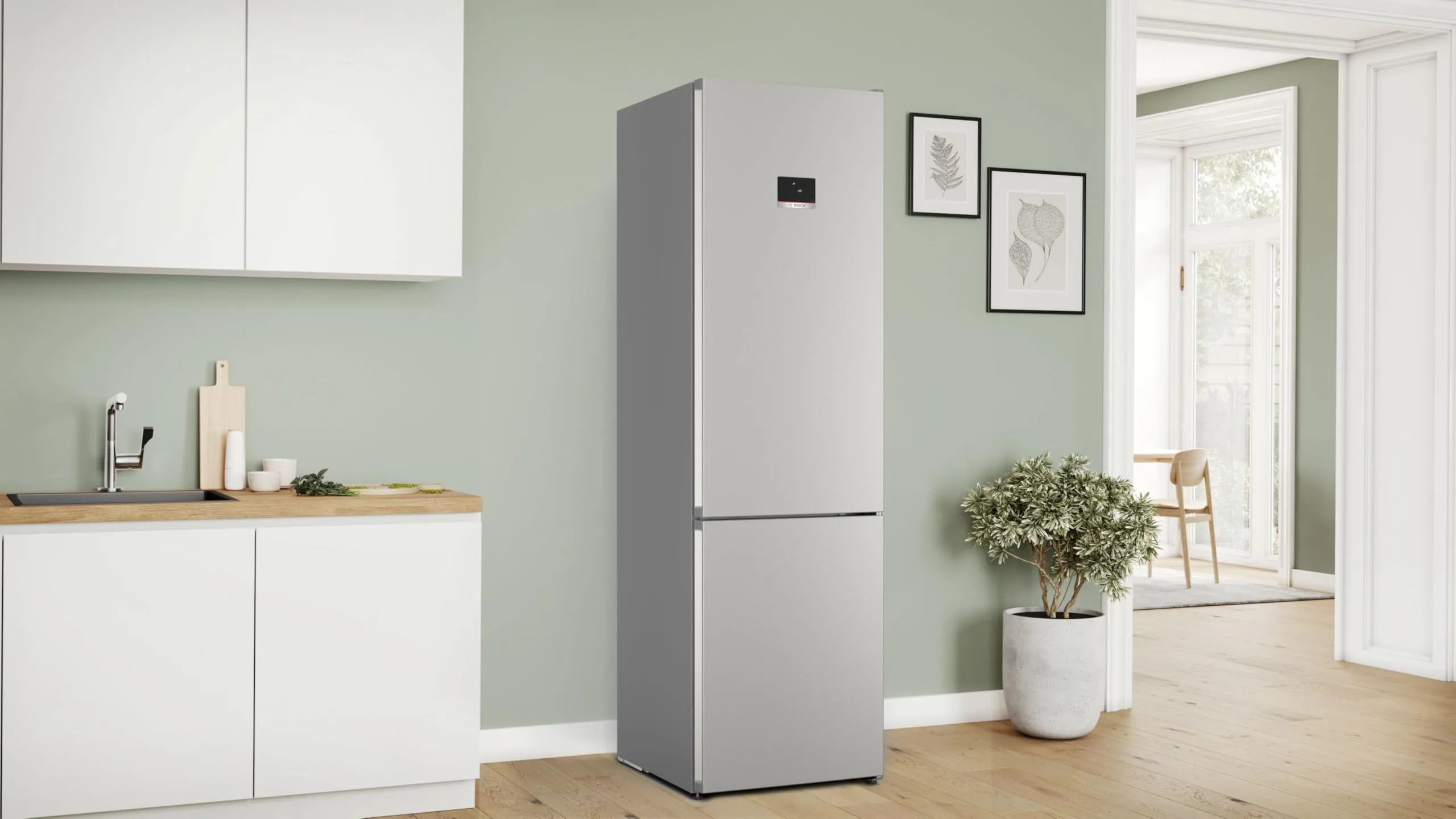 Bosch Serie 6 KGN394ICF Total No Frost Fridge Freezer, 203x60 cm, Acciaio - immagine 4
