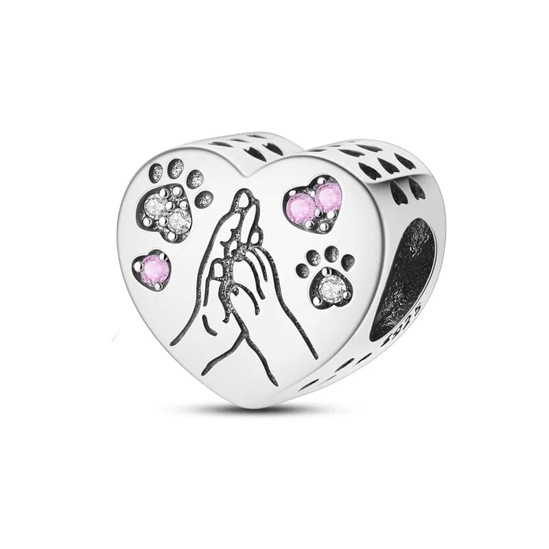 TINSLO Bead Charm Ciondolo Argento Sterling 925 con Cubic Zirconia per Braccialetti e Collane Europei - immagine 1