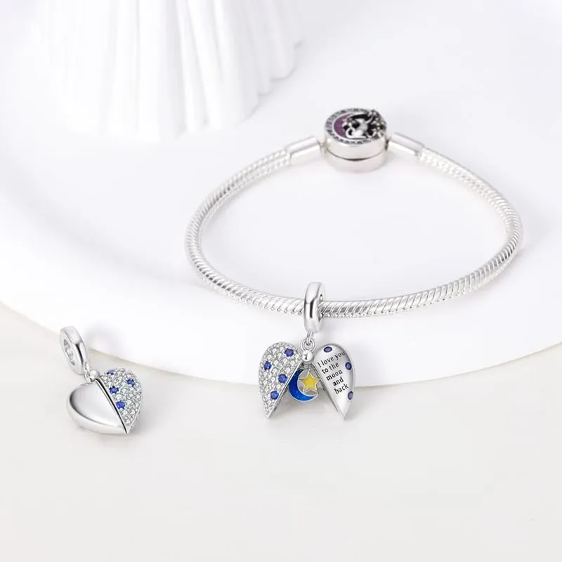 TINSLO Bead Charm in Argento Sterling 925 con Cubic Zirconia, Compatibile con Braccialetti e Collane Pandora e Europei - immagine 3