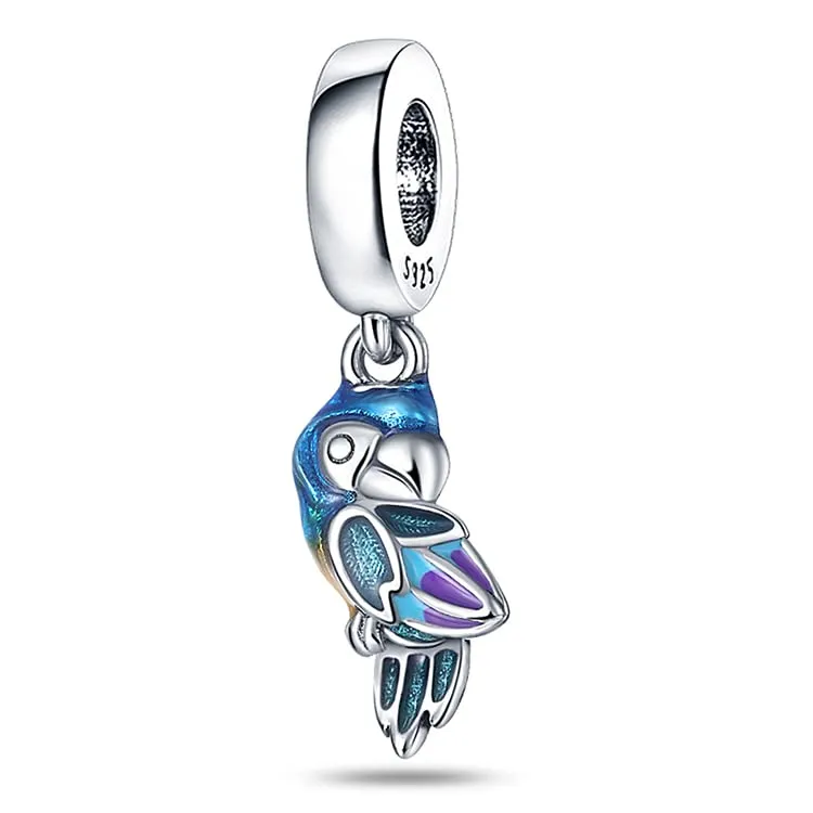 TINSLO Bead Charm in Argento Sterling 925 con Cubic Zirconia per Braccialetti e Collane europei - immagine 1