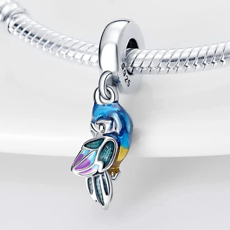 TINSLO Bead Charm in Argento Sterling 925 con Cubic Zirconia per Braccialetti e Collane europei - immagine 2