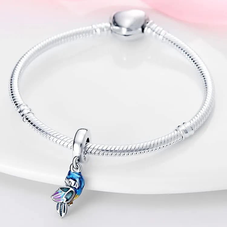 TINSLO Bead Charm in Argento Sterling 925 con Cubic Zirconia per Braccialetti e Collane europei - immagine 3