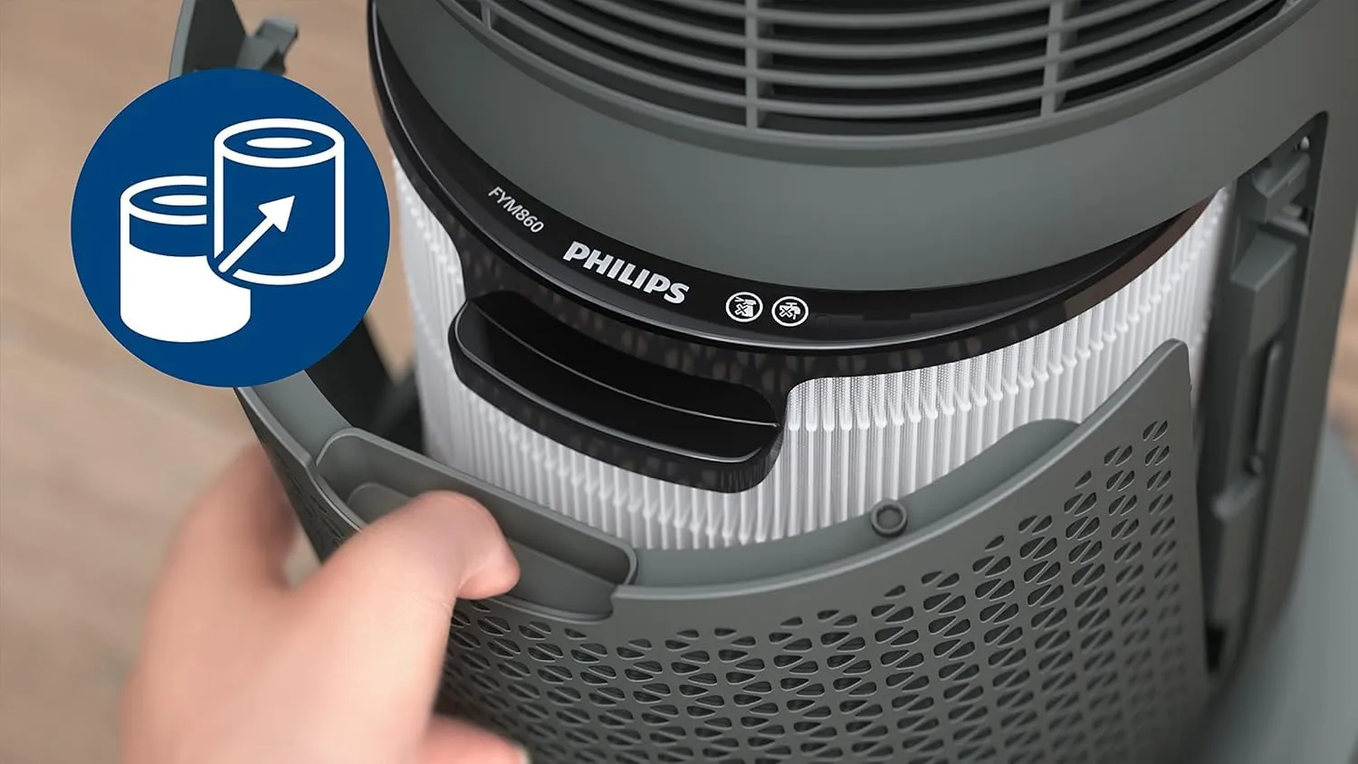 Philips Filtro HEPA 3-in-1 AirPerformer FYM860/30 per AMF7x AMF8x - immagine 8
