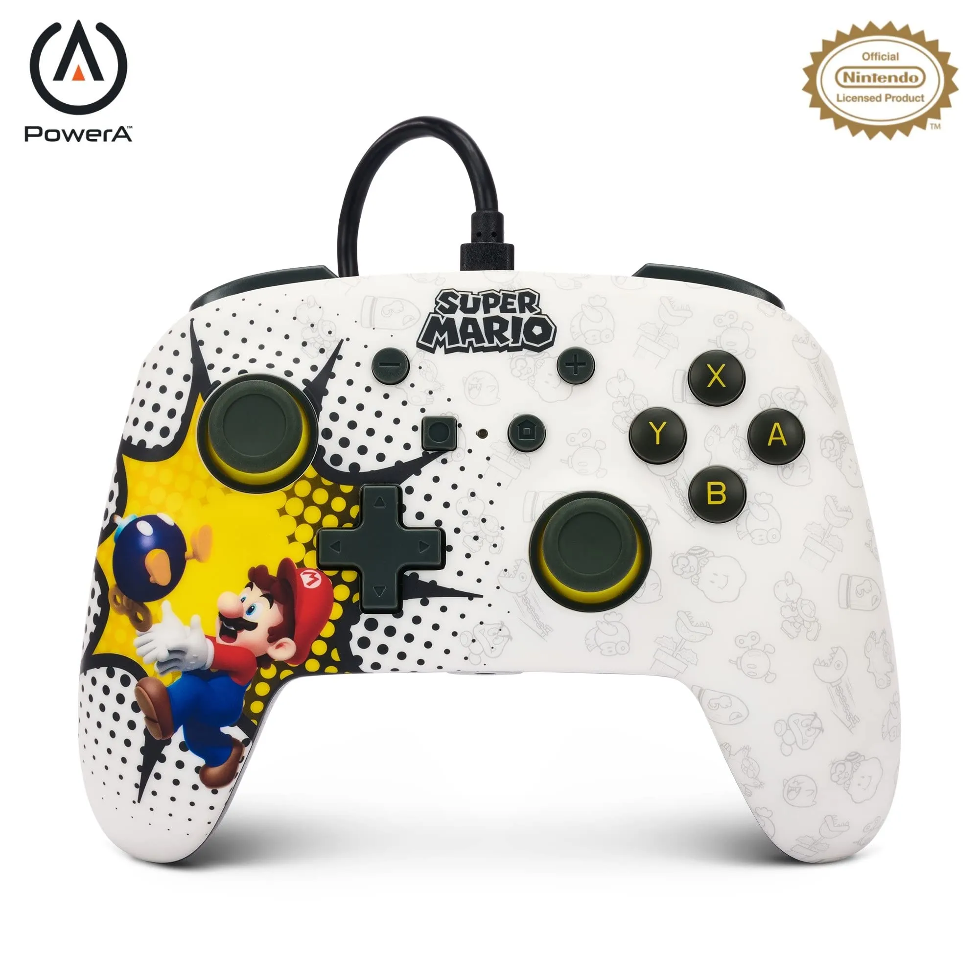PowerA Controller Cablato Avanzato per Nintendo Switch - Bob-omb Blast - immagine 1