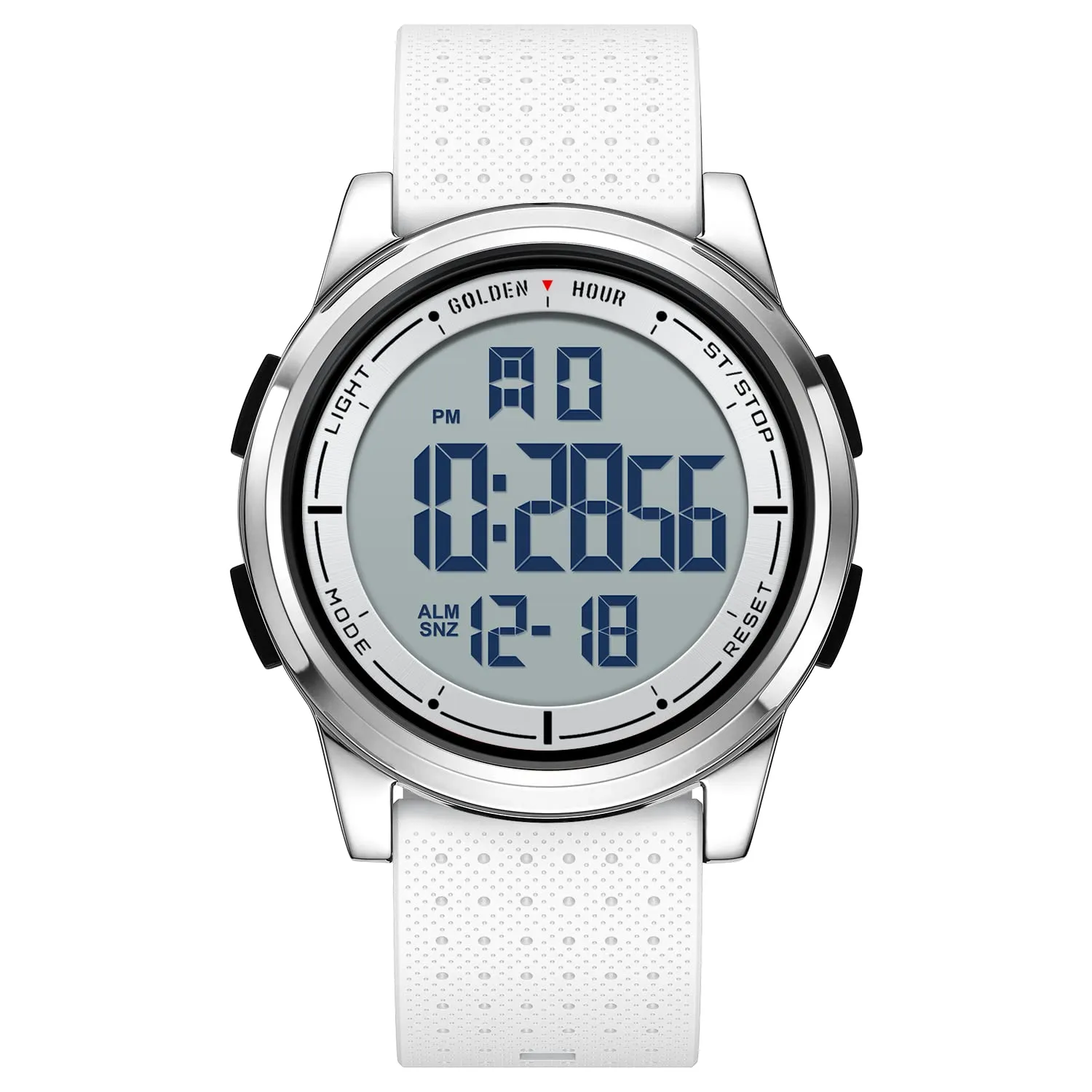 Golden Hour GH1313 Orologio Digitale Ultra-Sottile Minimalista Sport Impermeabile con Cinturino in Gomma - immagine 1