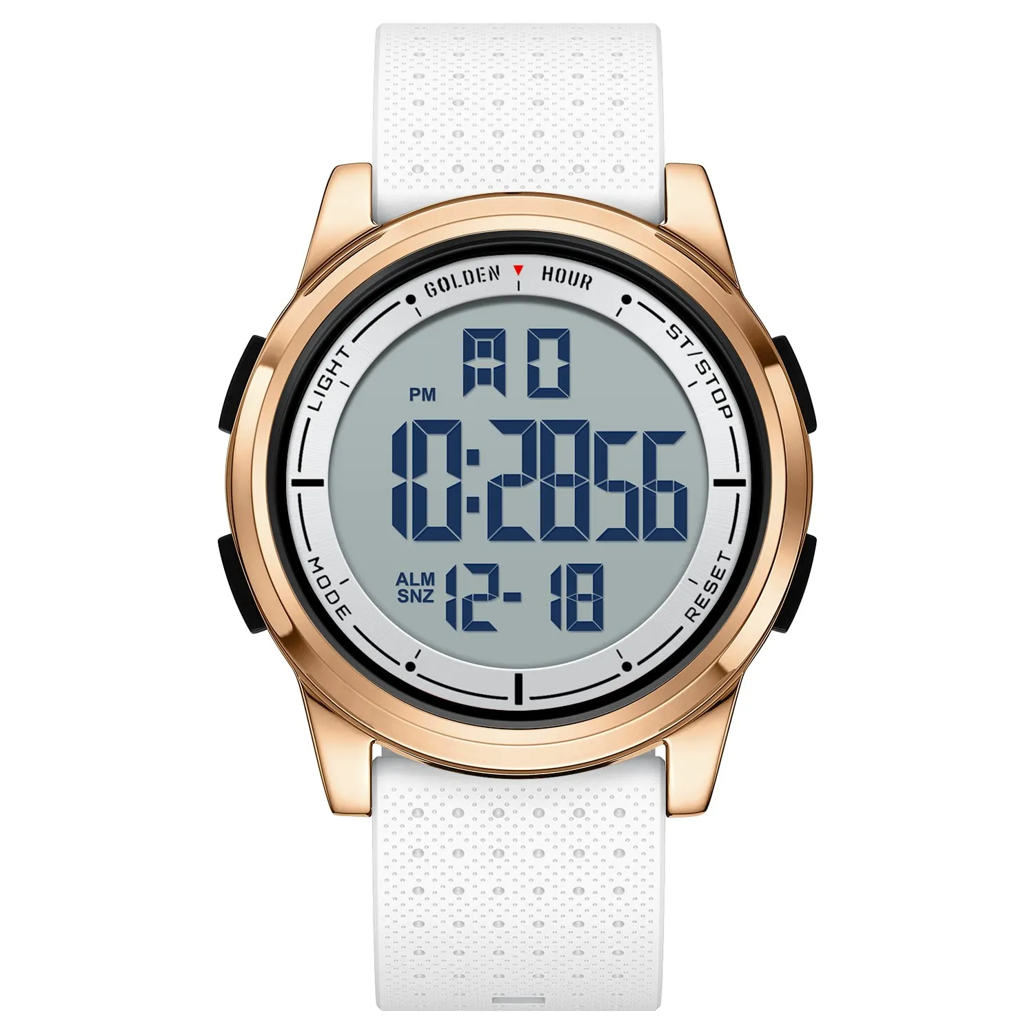 GOLDEN HOUR GH1313 Orologio Digitale Sport Ultra-Sottile Impermeabile con Cinturino in Gomma - immagine 1