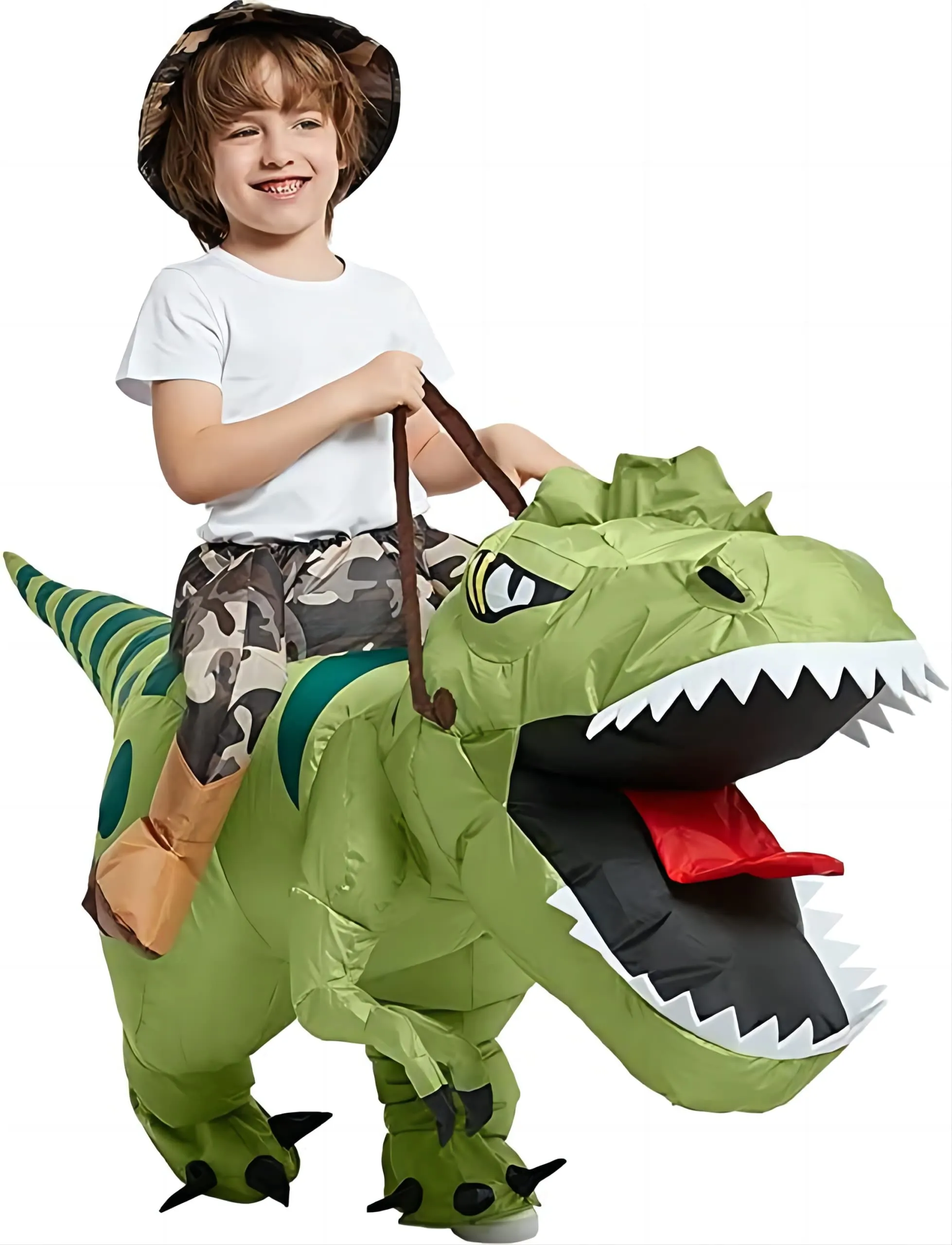 FXICH Costume da dinosauro gonfiabile per adulti uomo e donna - immagine 1