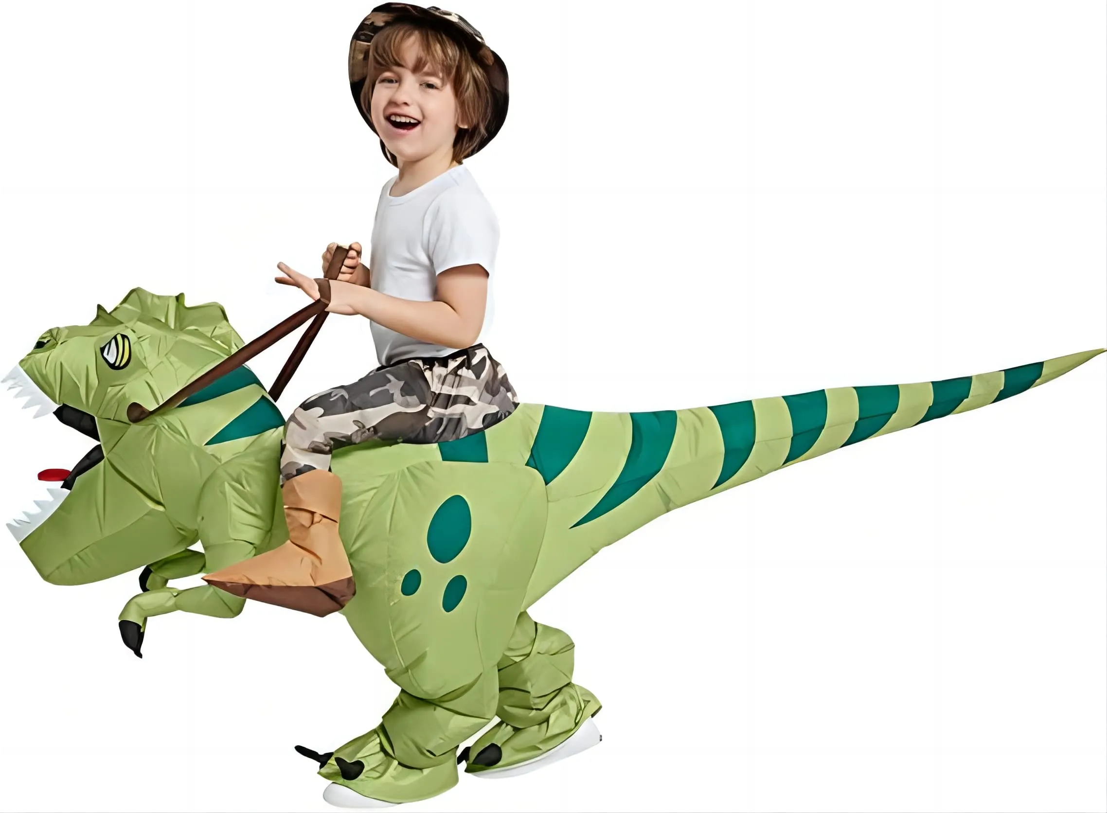 FXICH Costume da dinosauro gonfiabile per adulti uomo e donna - immagine 4