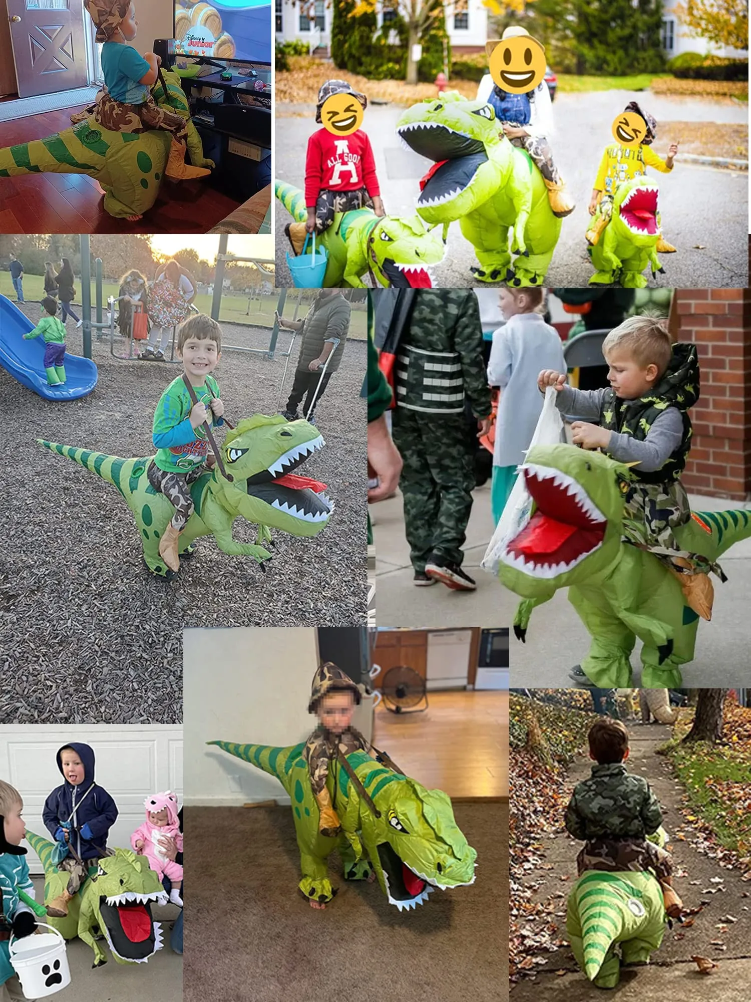 FXICH Costume da dinosauro gonfiabile per adulti uomo e donna - immagine 6