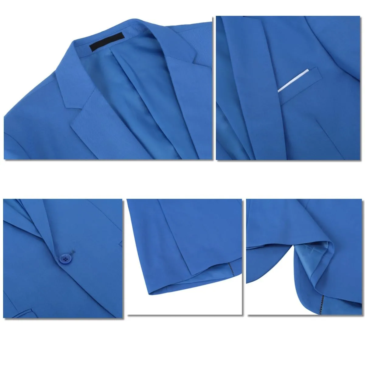 YOUTHUP Abito Uomo 3 Pezzi Slim Fit Blazer Panciotto Pantaloni - immagine 4