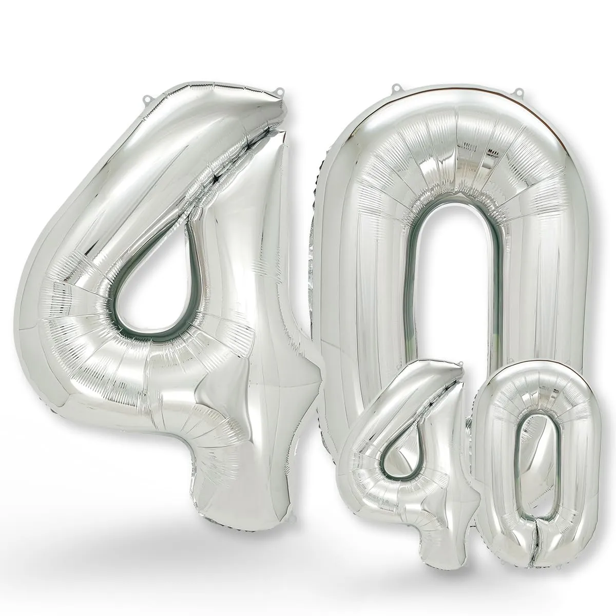 FUNXGO Palloncino Numero 40 Argento - immagine 1