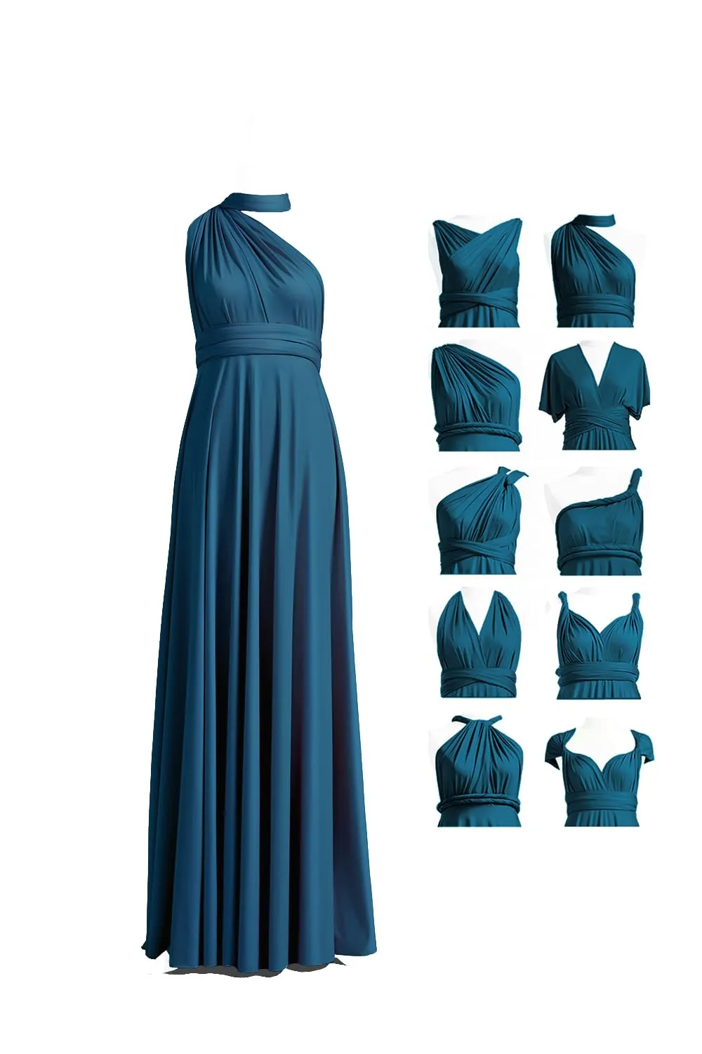 72styles Abito Cerimonia Donna Vestito Elegante Infinity Damigella d'Onore - immagine 1
