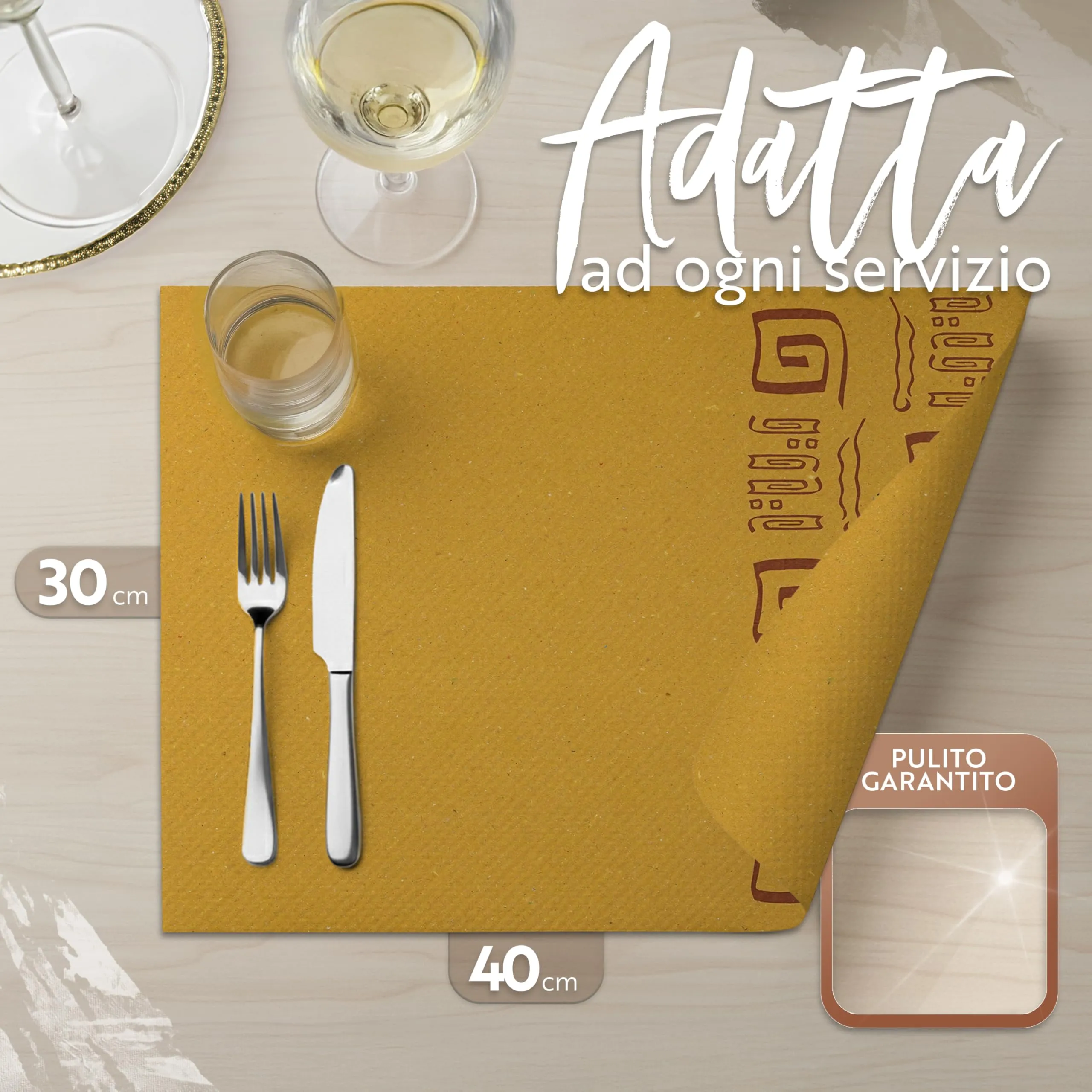 GIORDANO Cart Tovagliette in Carta Paglia Goffrata Stile Etnico, 250 pezzi - immagine 6