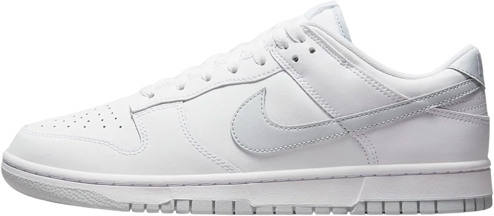 Nike Dunk Low Uomo, Bianco/Platino, 45 EU - immagine 1