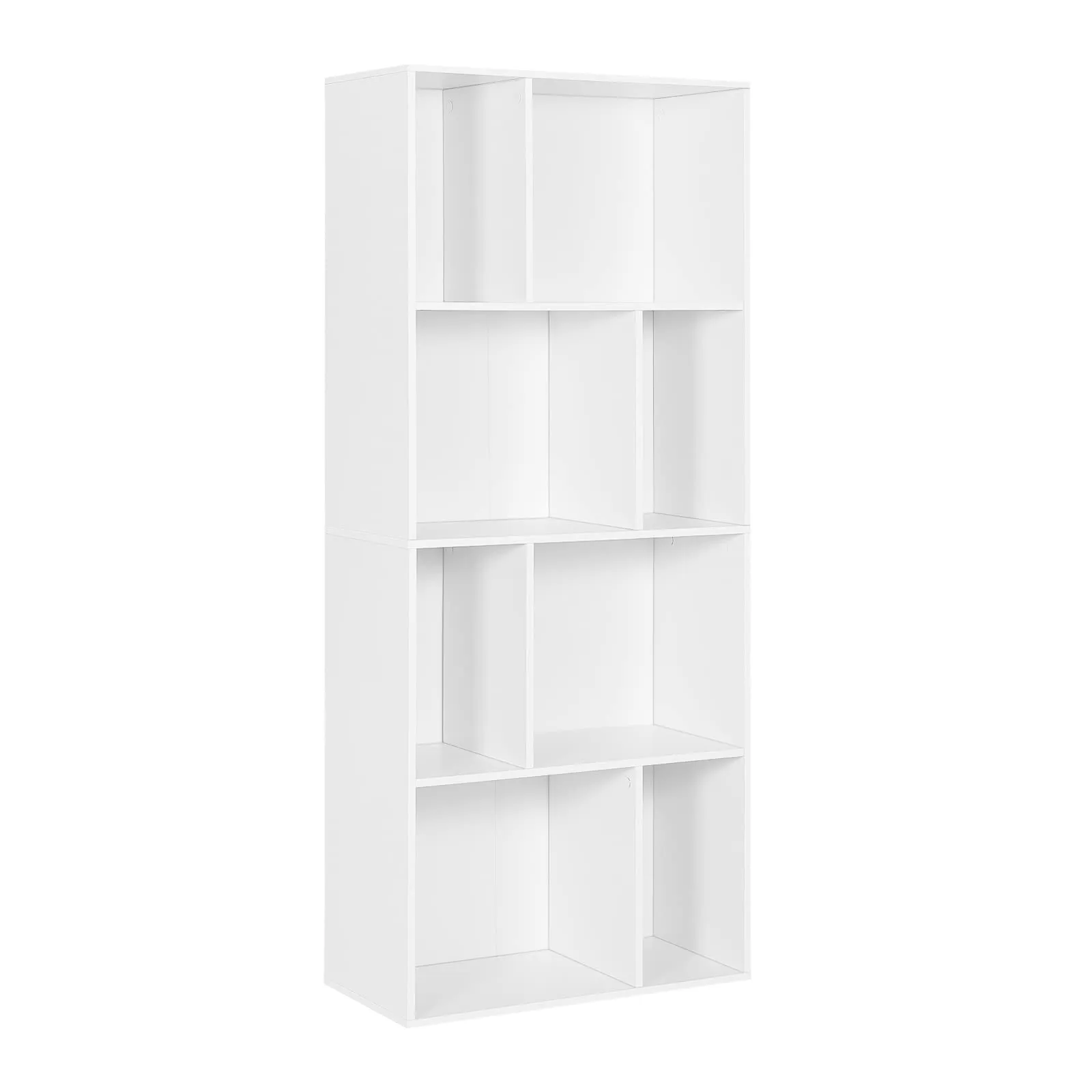 WOLTU Libreria a Cubi, Scaffale Espositivo 8 Cubi, 29 x 60 x 143,5 cm, Bianco - immagine 8