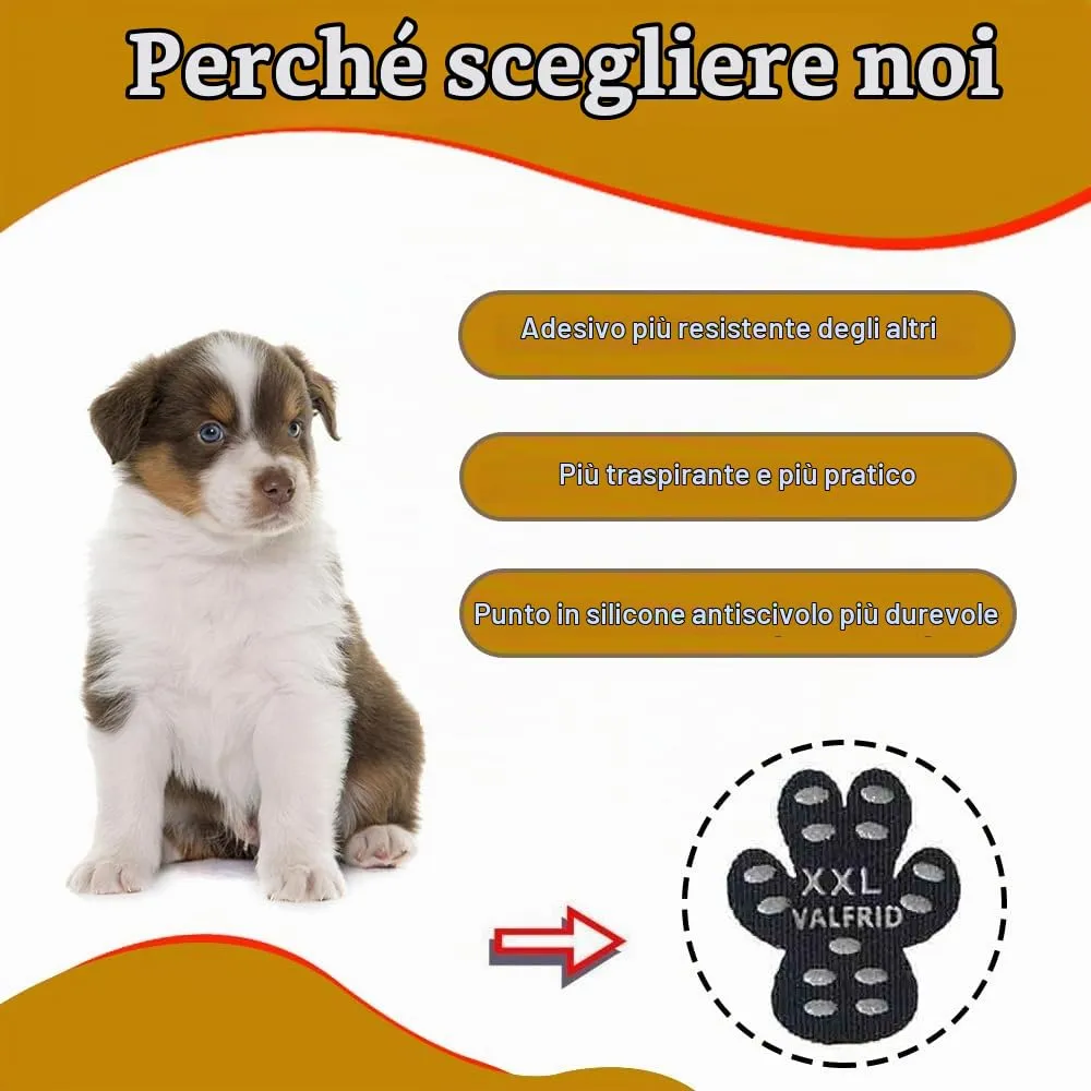 VALFRID Protezioni Zampe Antiscivolo in Gomma Autoadesiva per Cani, 48 Pezzi, XL - immagine 5