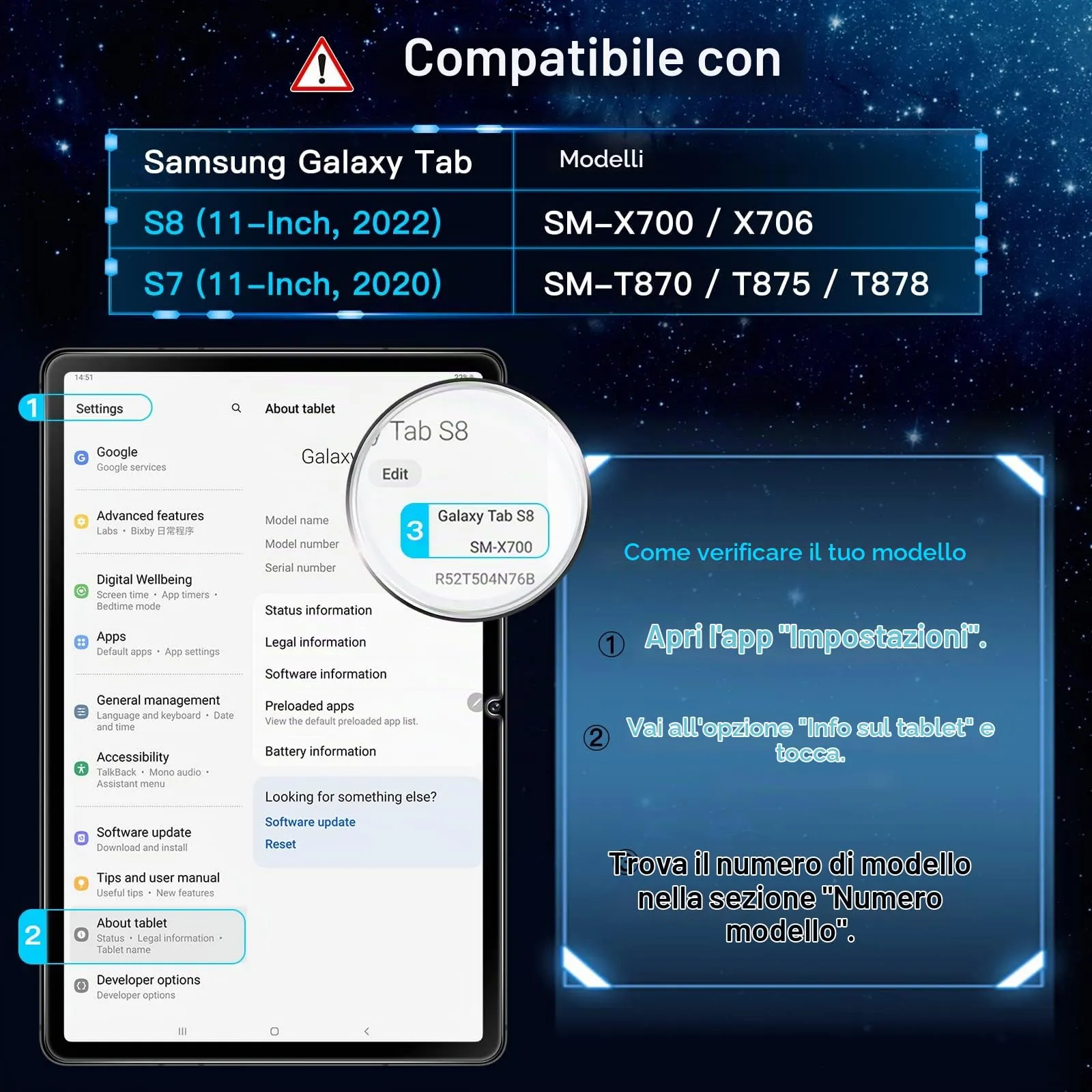 JETech Pellicola Protettiva in Vetro Temperato per Samsung Galaxy Tab S8/S7 11", 2 Pezzi - immagine 3