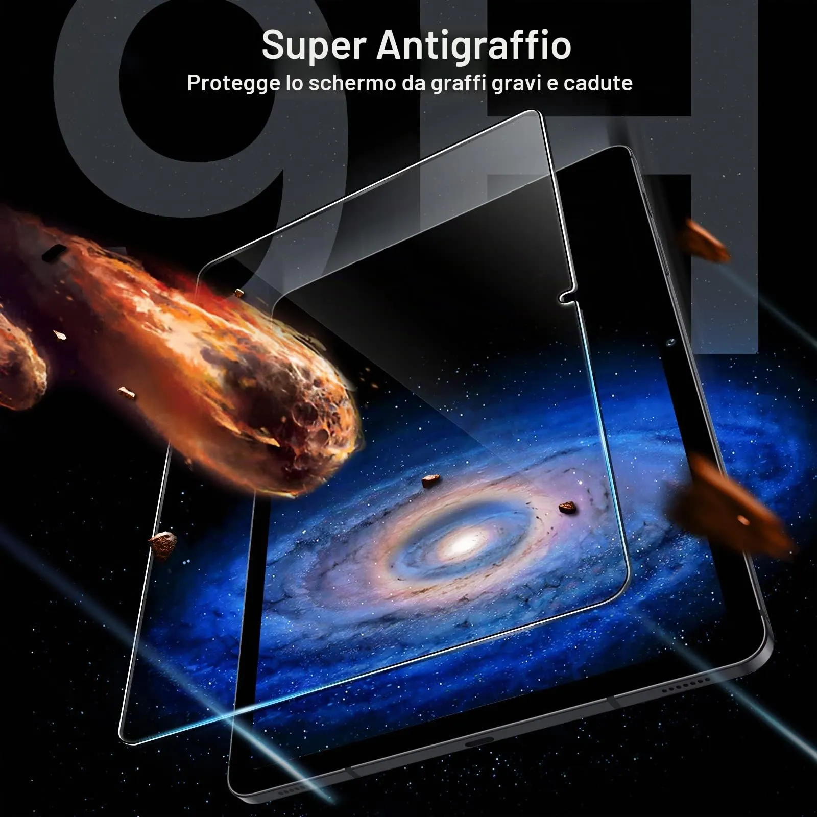 JETech Pellicola Protettiva in Vetro Temperato per Samsung Galaxy Tab S8/S7 11", 2 Pezzi - immagine 4