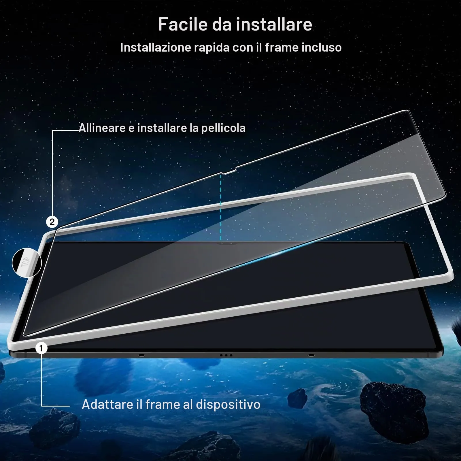 JETech Pellicola Protettiva in Vetro Temperato per Samsung Galaxy Tab S8 Ultra 14,6", 2 Pezzi - immagine 2