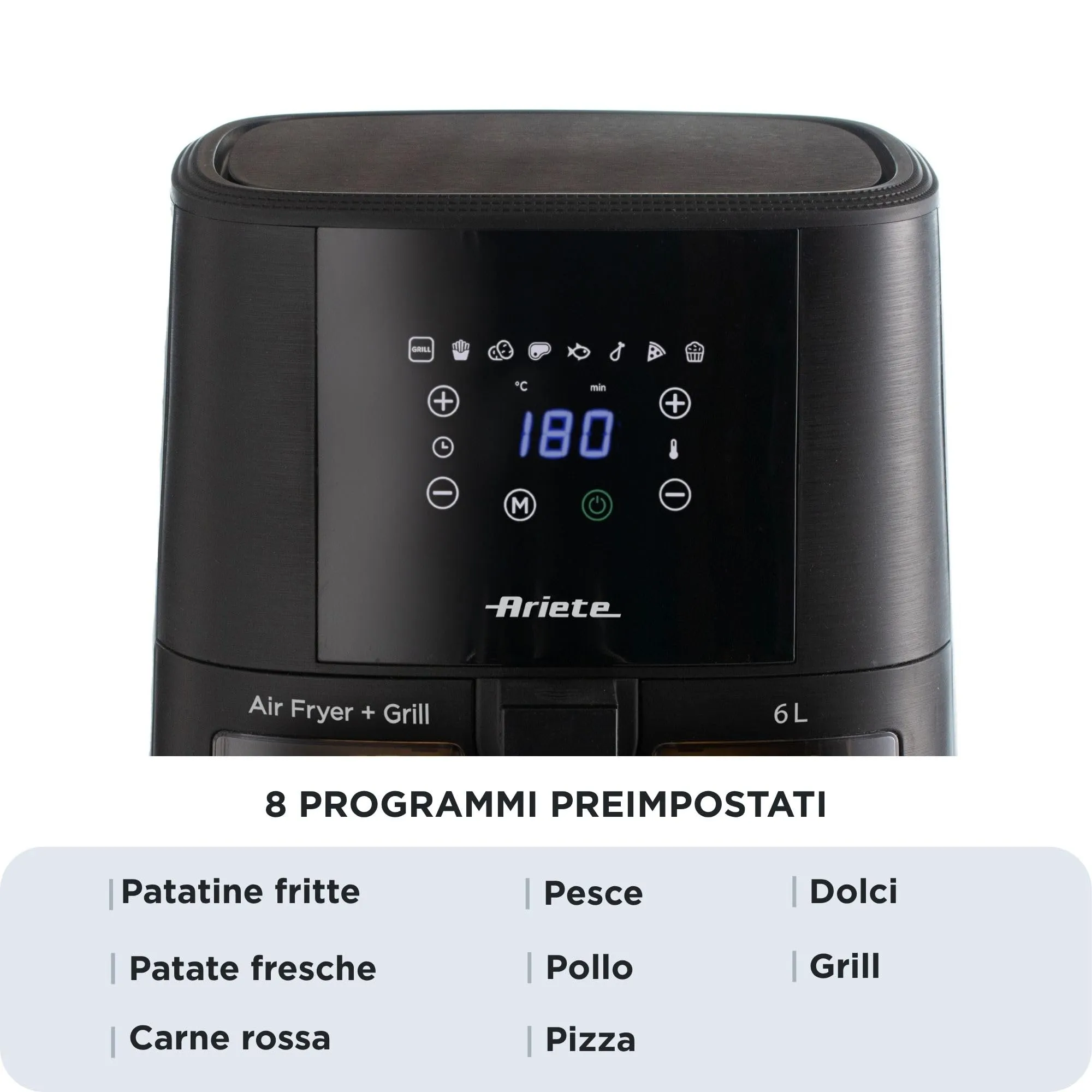Ariete 4626 Friggitrice ad aria 6L, 1300W, Nero - immagine 3
