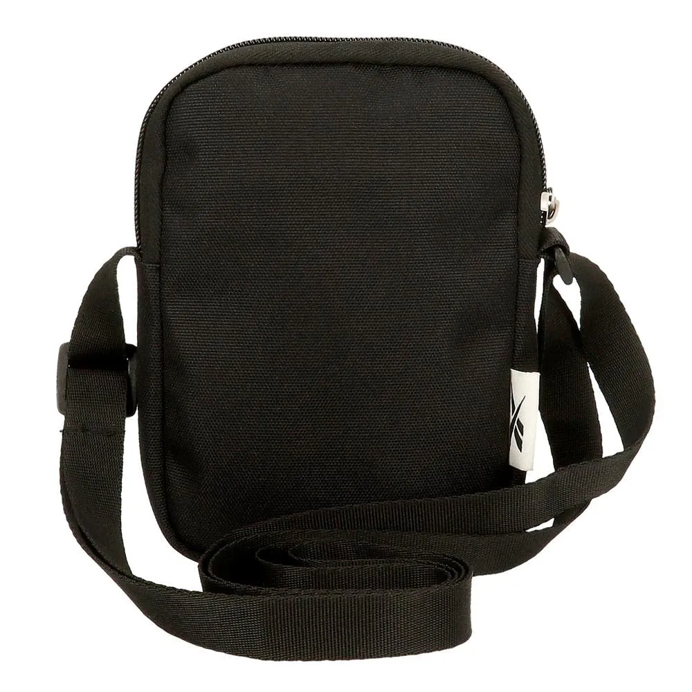 Reebok Boston Borsa a tracolla piccola, Nero, Poliestere, 12x17x2,5 cm - immagine 2