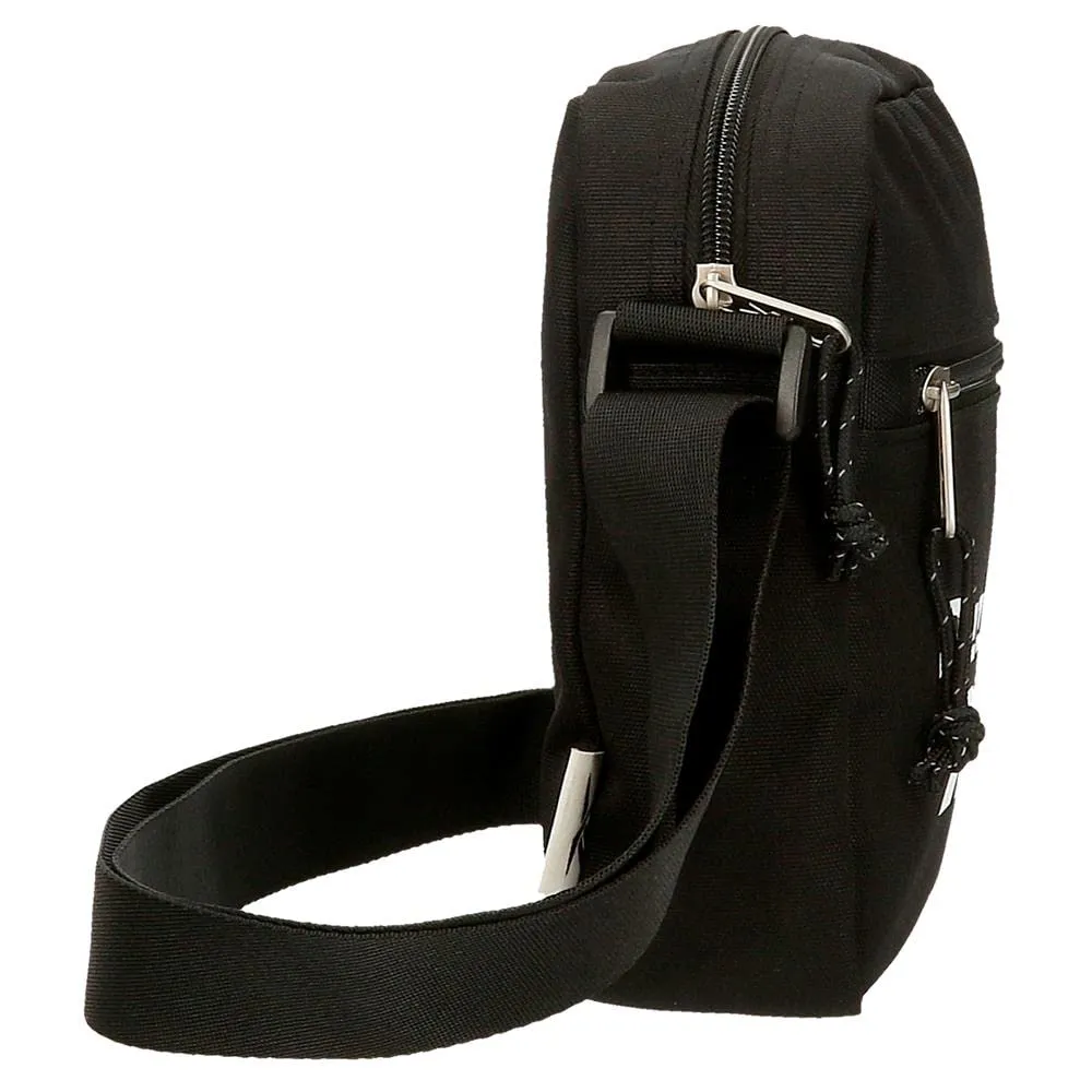 Reebok Borsa a tracolla in poliestere, nera, 17x21x7 cm - immagine 3