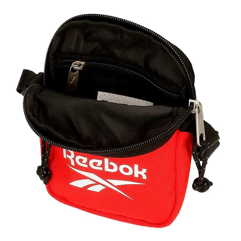 Reebok Boston Borsa a Tracolla Piccola Rossa, Poliestere, 12x17x2,5 cm - immagine 3
