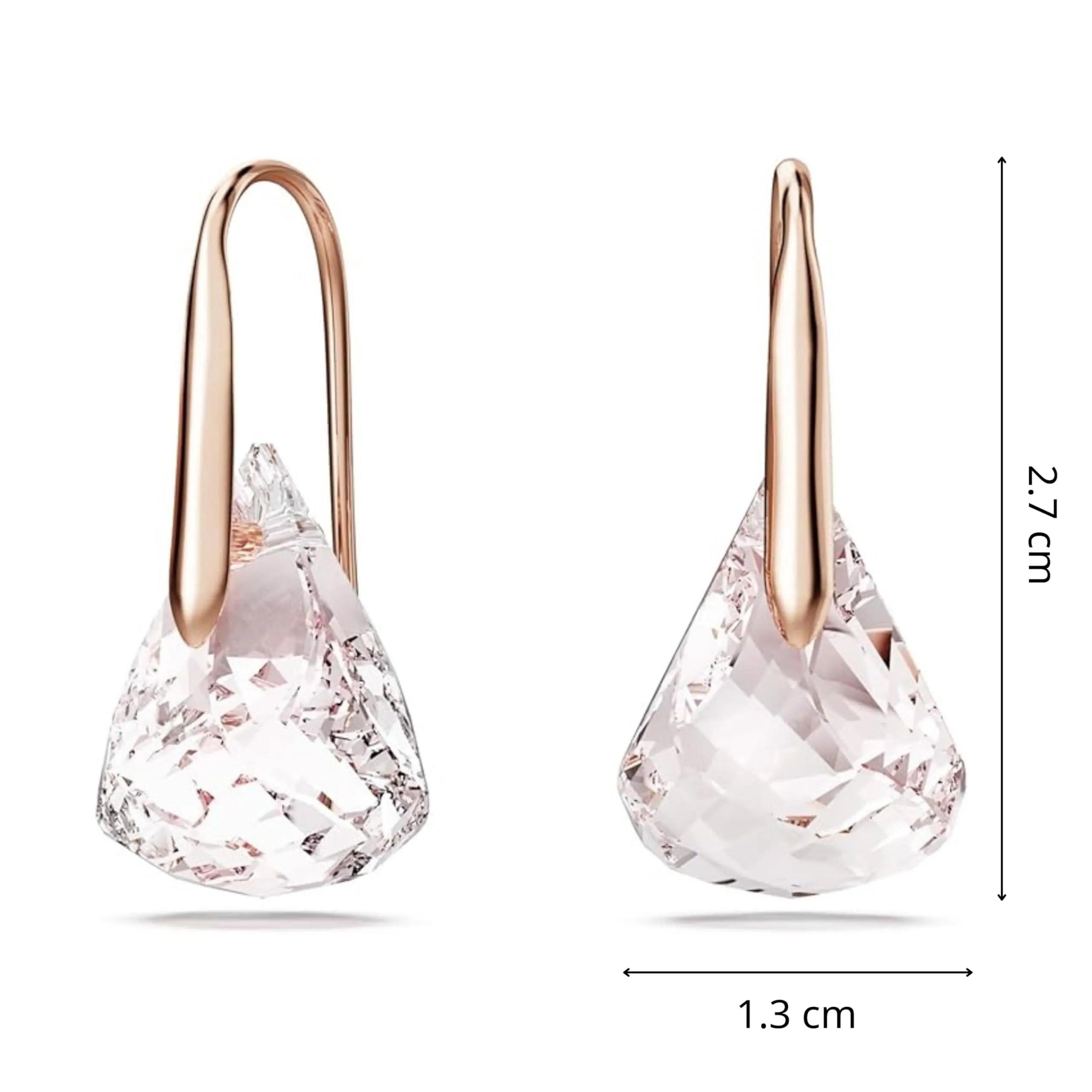 Swarovski Lunar Orecchini Pendenti, Rosa, Placcato Color Oro Rosa - immagine 7