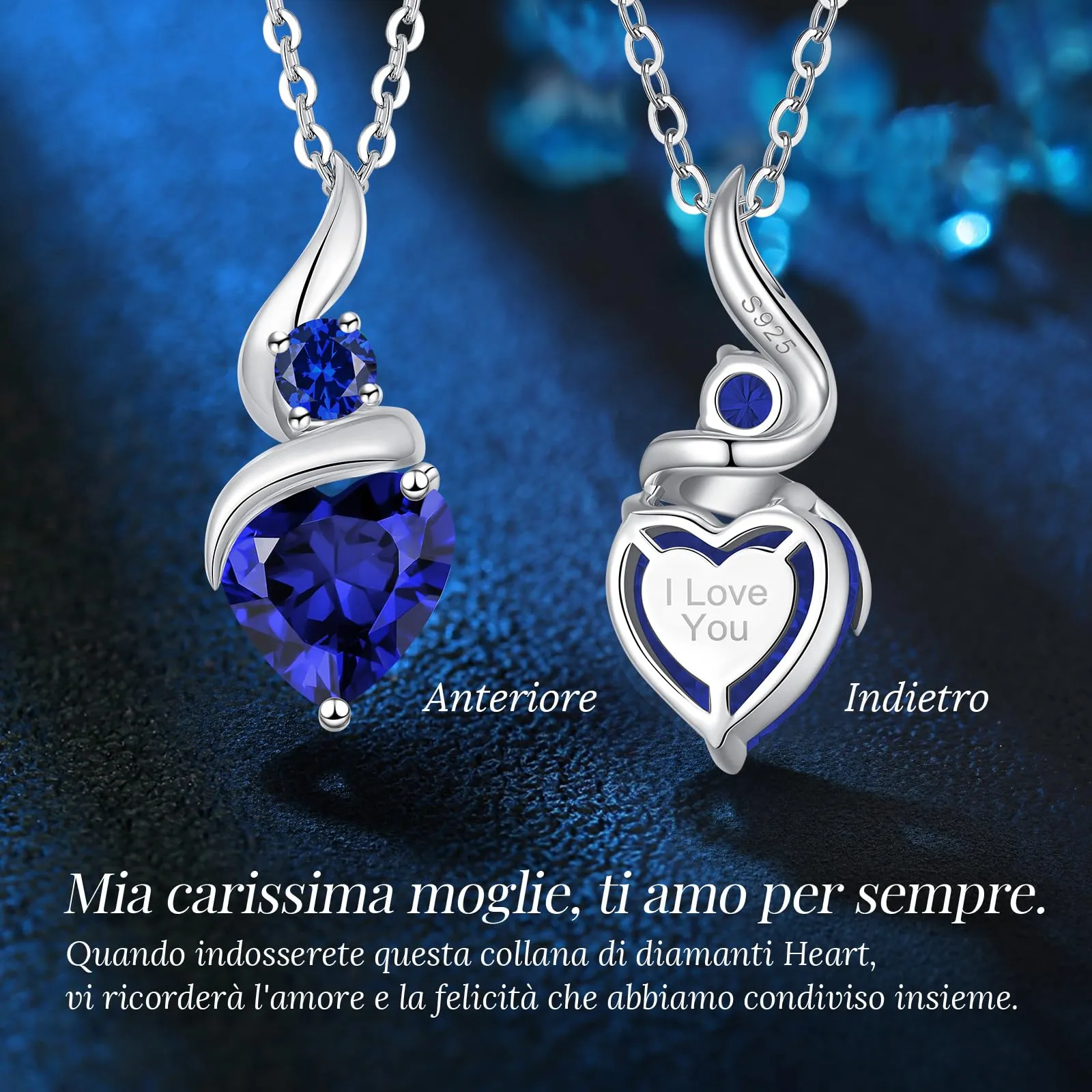 Louisa Secret Collana Donna in Argento 925 Fiamma Cuore con Zirconio - immagine 5