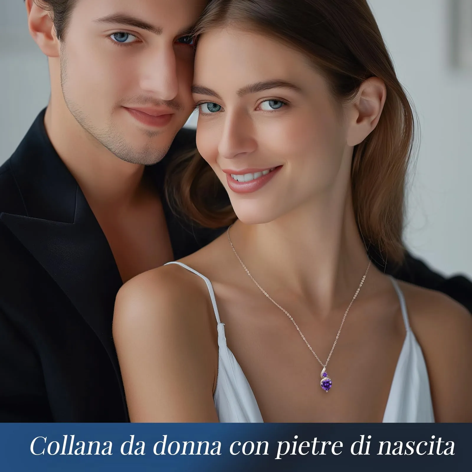 LOUISA SECRET Collana Donna in Argento 925 Fiamma Cuore e Zirconio - immagine 4