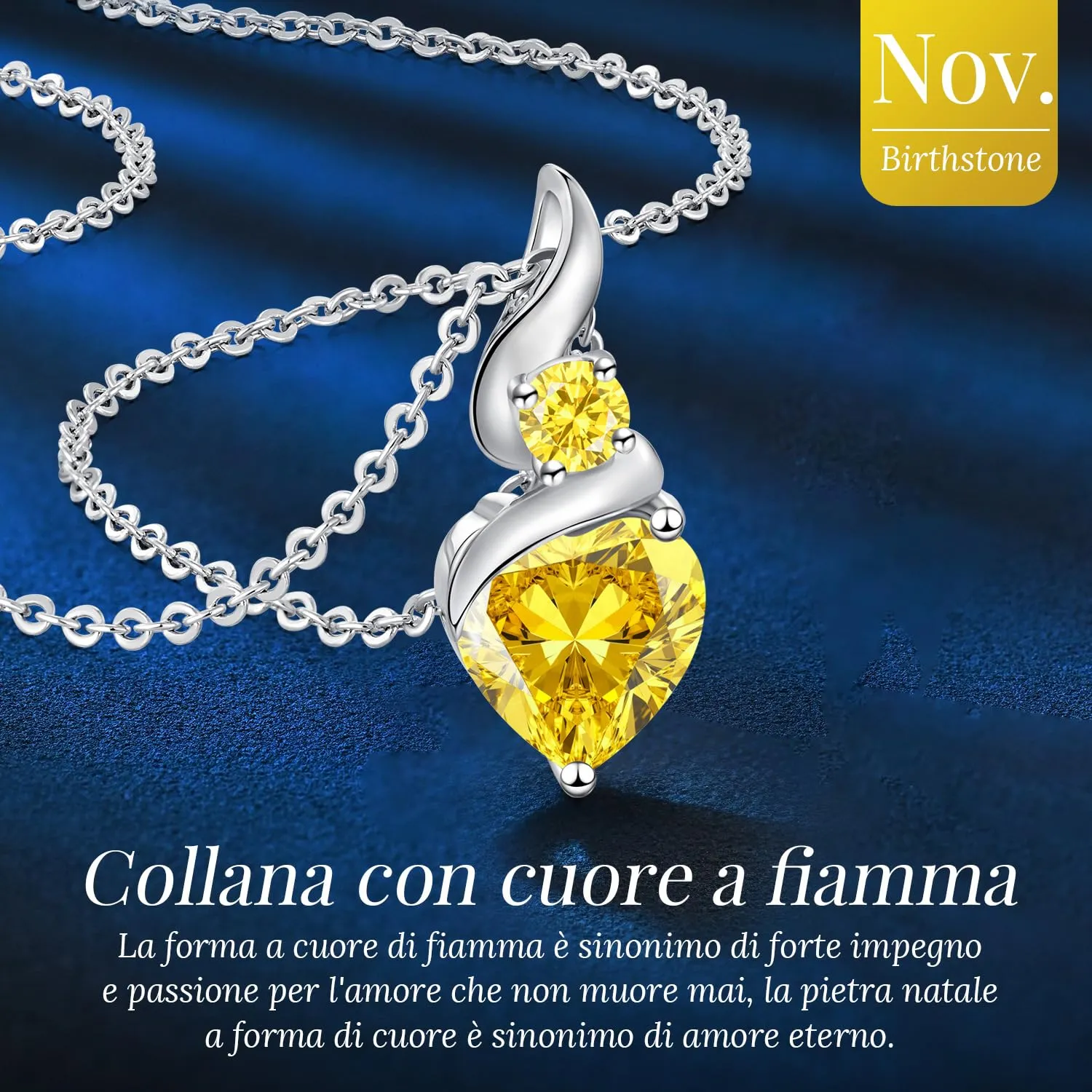 Louisa Secret Collana Donna in Argento 925 Fiamma Cuore con Zirconio - immagine 3