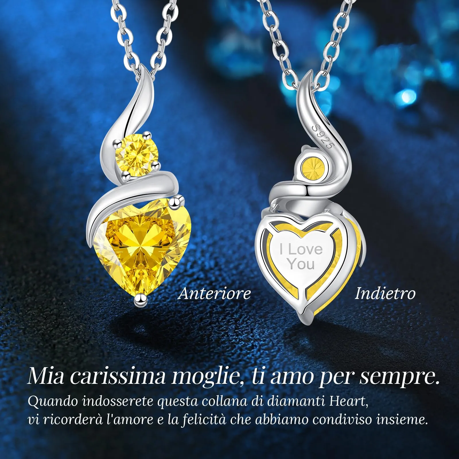 Louisa Secret Collana Donna in Argento 925 Fiamma Cuore con Zirconio - immagine 5