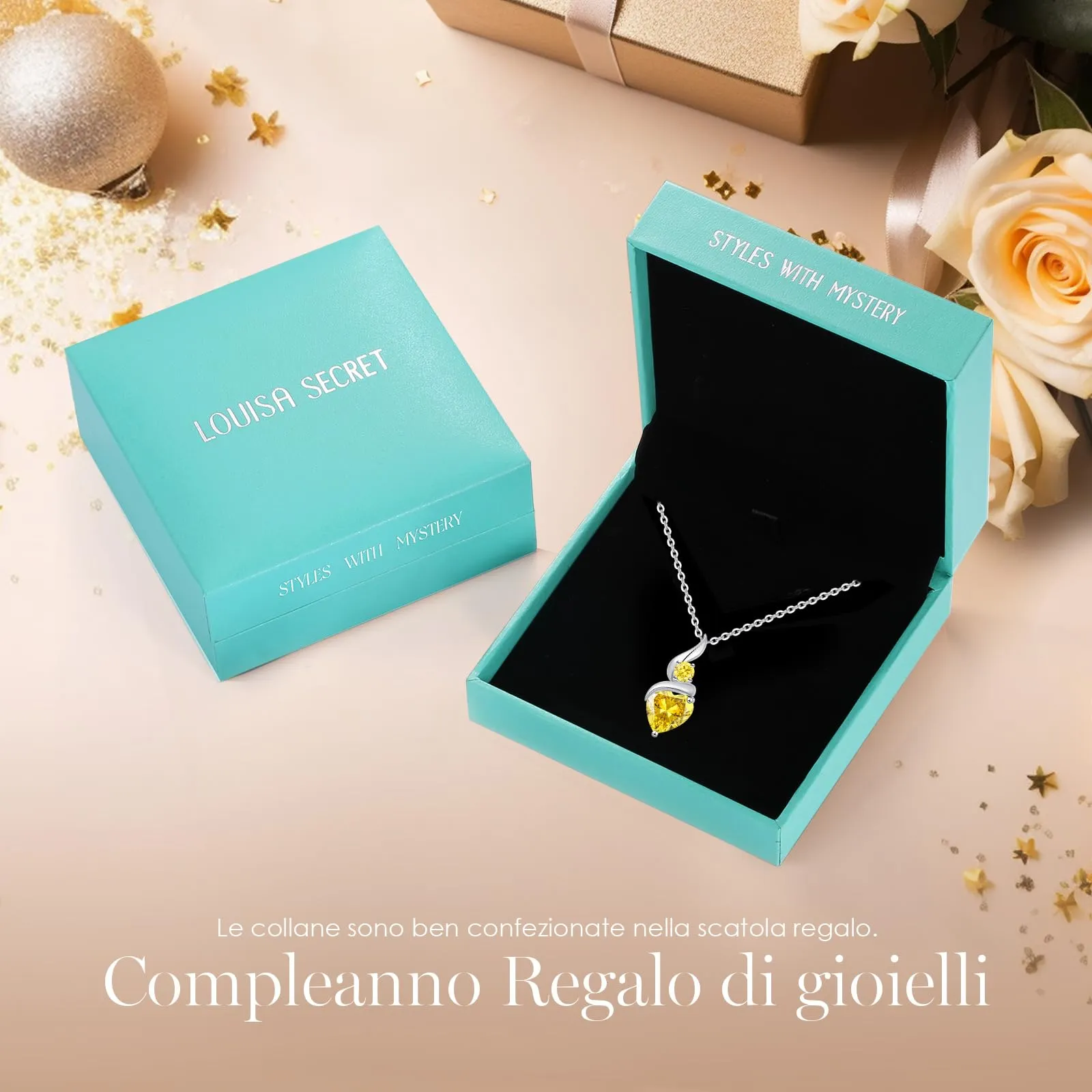 Louisa Secret Collana Donna in Argento 925 Fiamma Cuore con Zirconio - immagine 8
