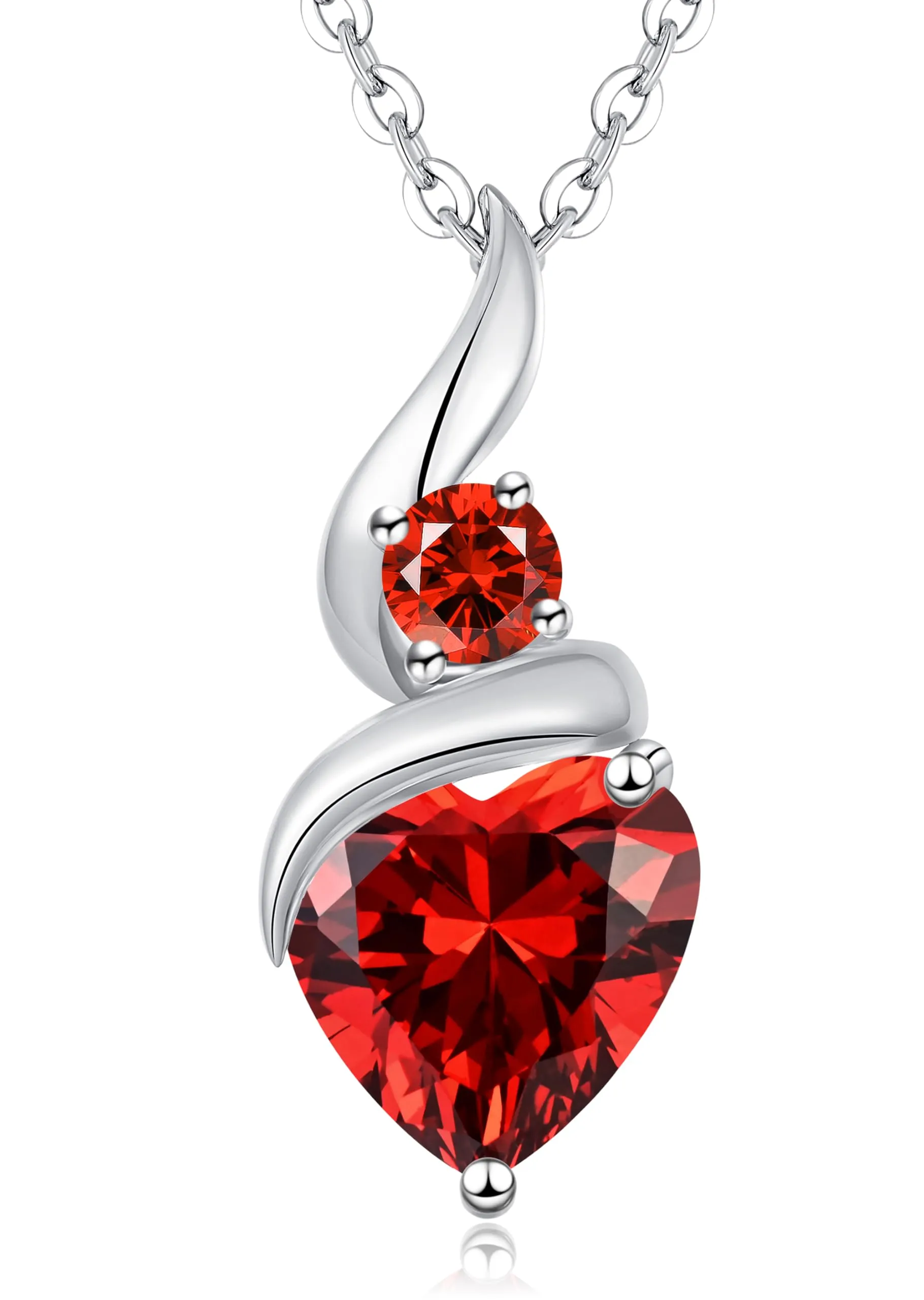 Louisa Secret Collana Donna in Argento 925 Fiamma Cuore con Zirconio - immagine 1