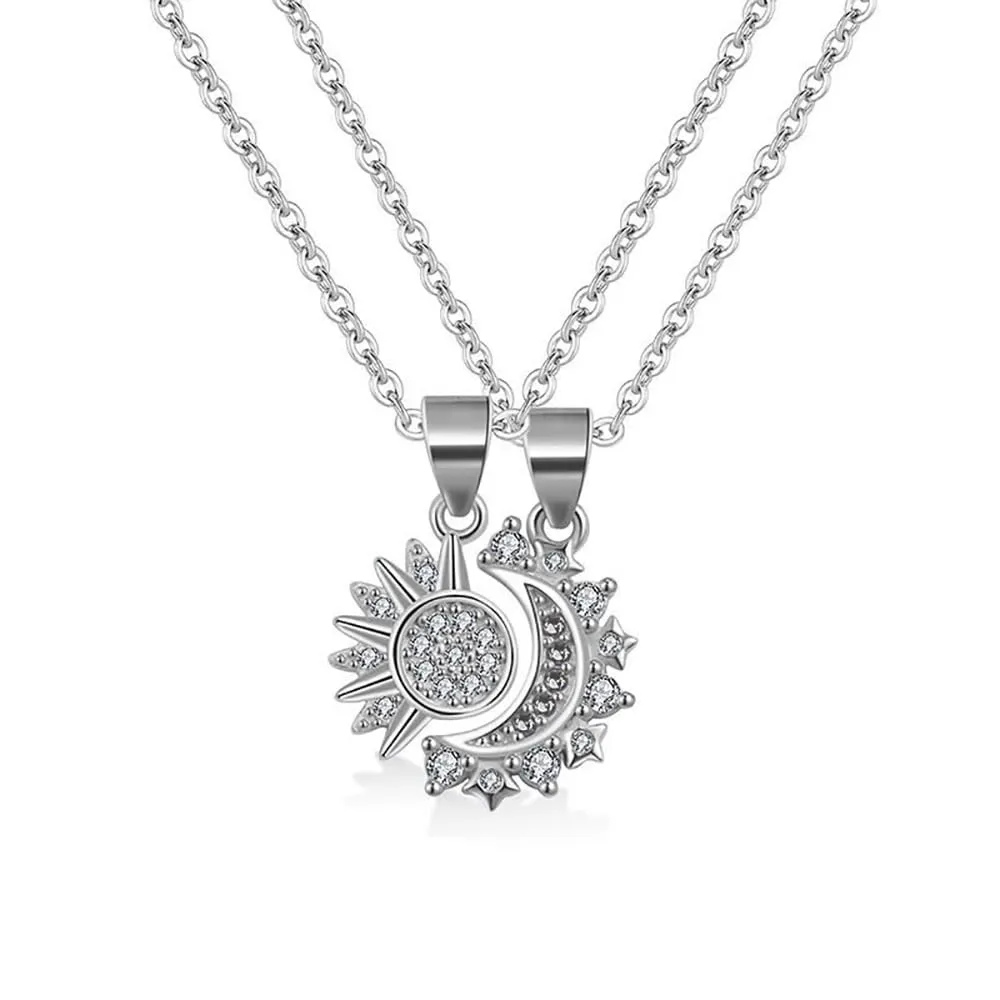 FDEETY Collana Sole e Luna per Coppia, Set di 2 Pezzi - immagine 1
