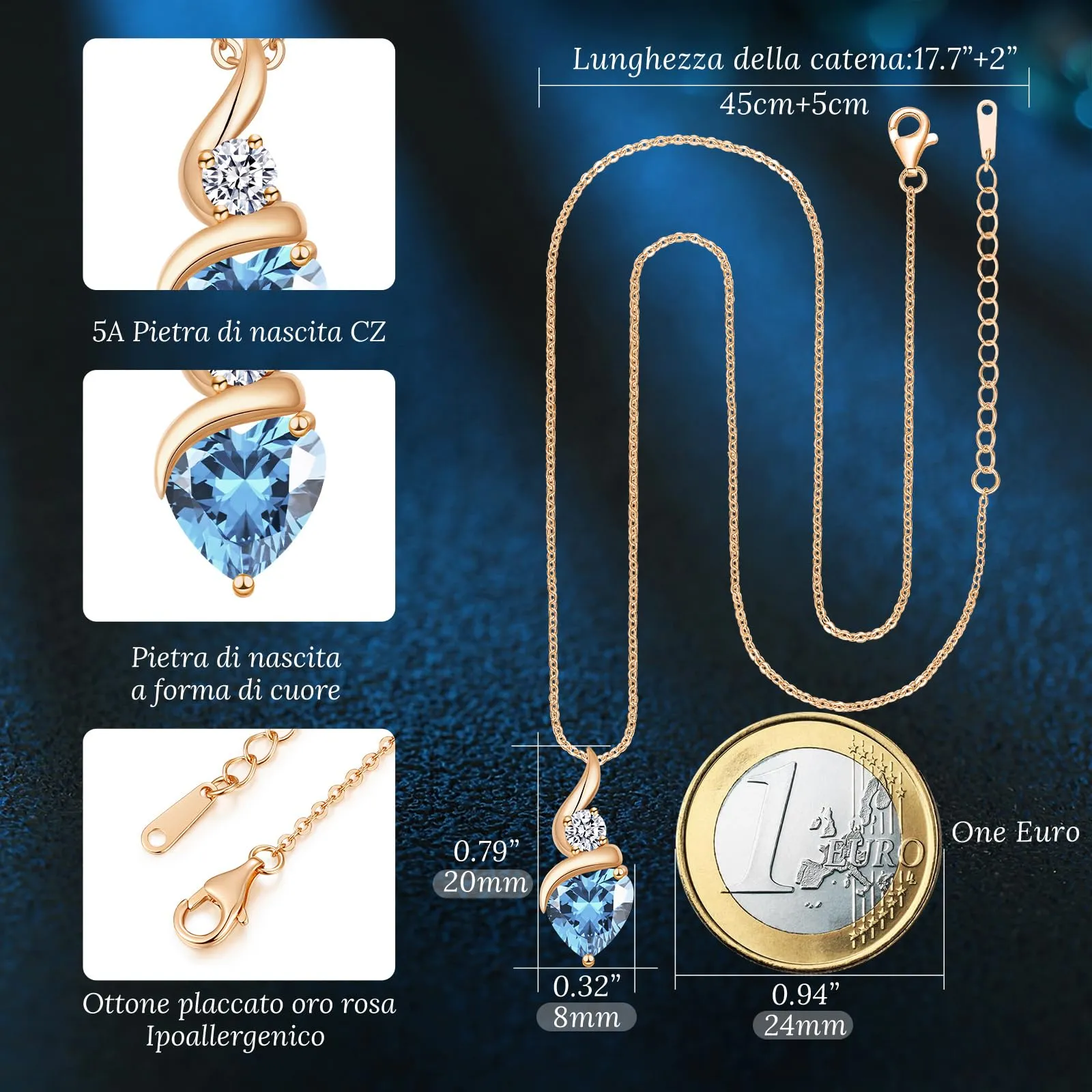 Louisa Secret Collana Donna in Argento 925 Fiamma Cuore con Zirconio - immagine 3