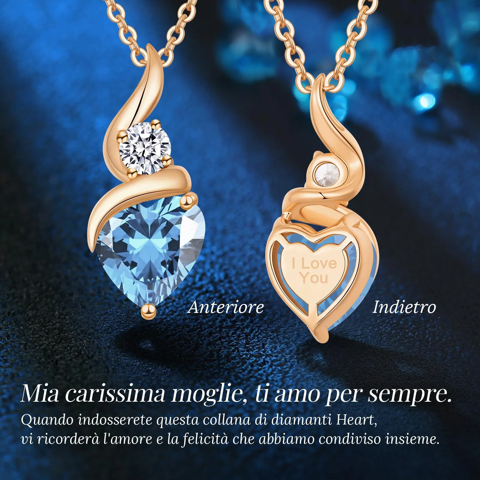 Louisa Secret Collana Donna in Argento 925 Fiamma Cuore con Zirconio - immagine 5