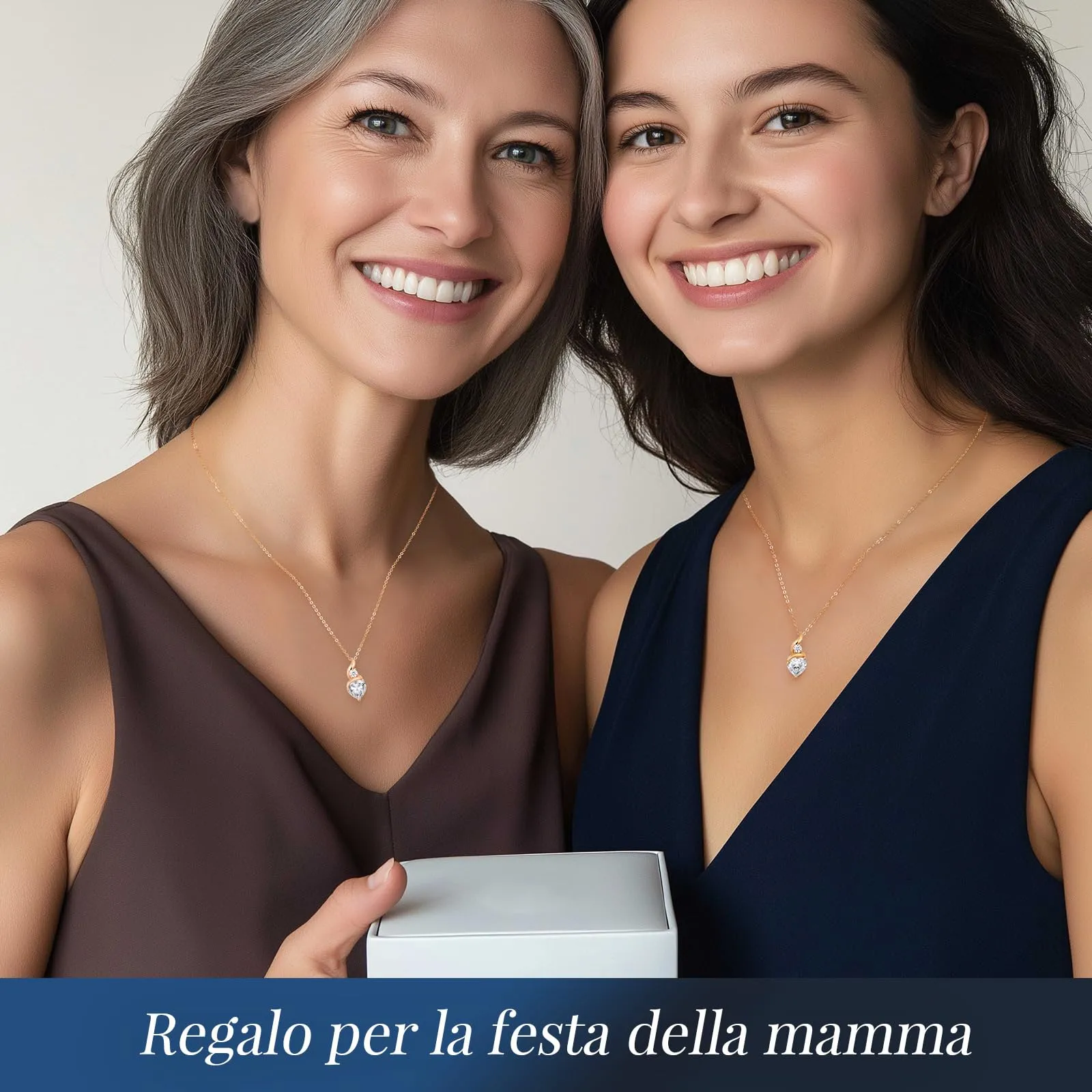 LOUISA SECRET Collana Donna in Argento 925 Cuore Fiamma e Zirconio - immagine 2