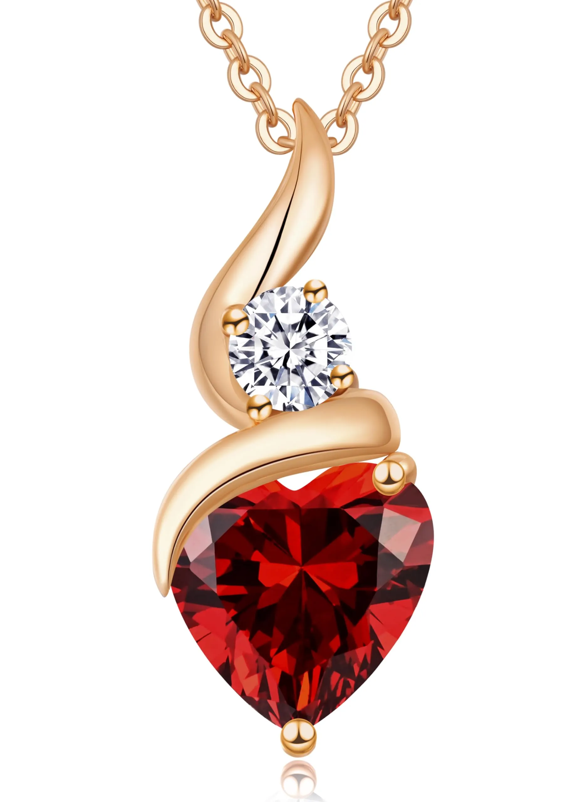 Louisa Secret Collana Donna in Argento 925 Fiamma Cuore con Zirconio - immagine 1