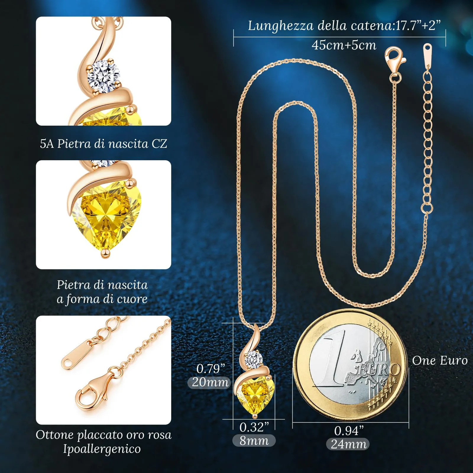 Louisa Secret Collana Donna in Argento 925 Fiamma Cuore con Zirconio - immagine 3